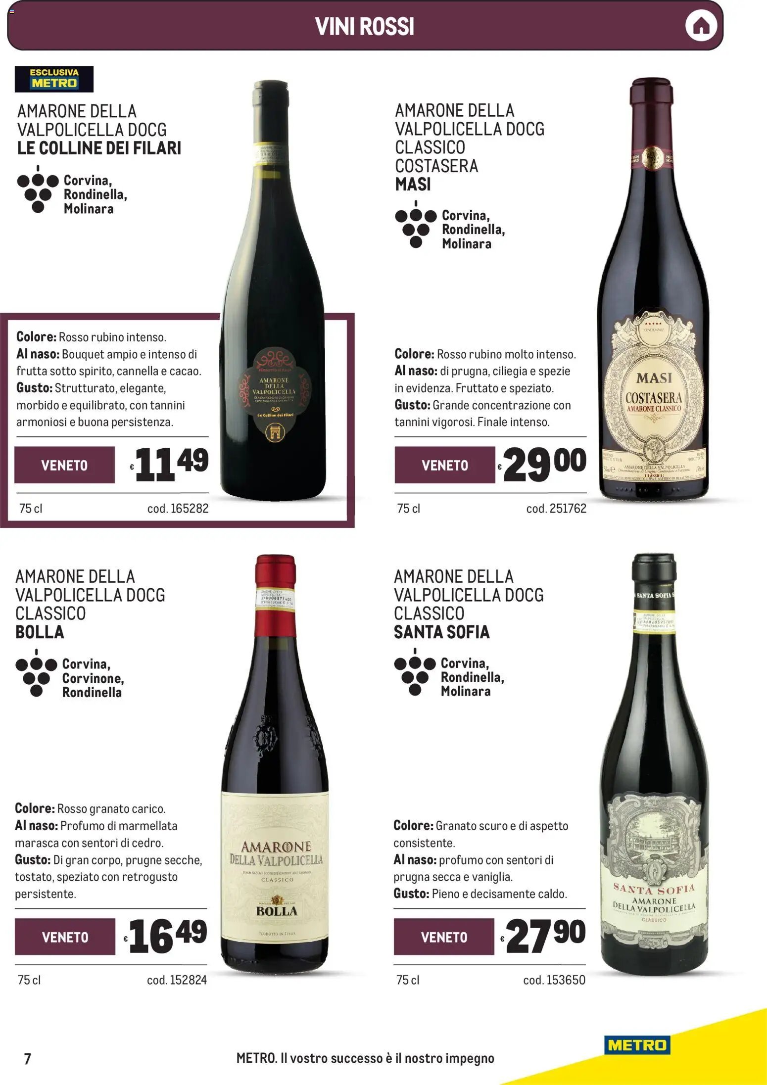 Metro volantino Carta Vini Autunno
