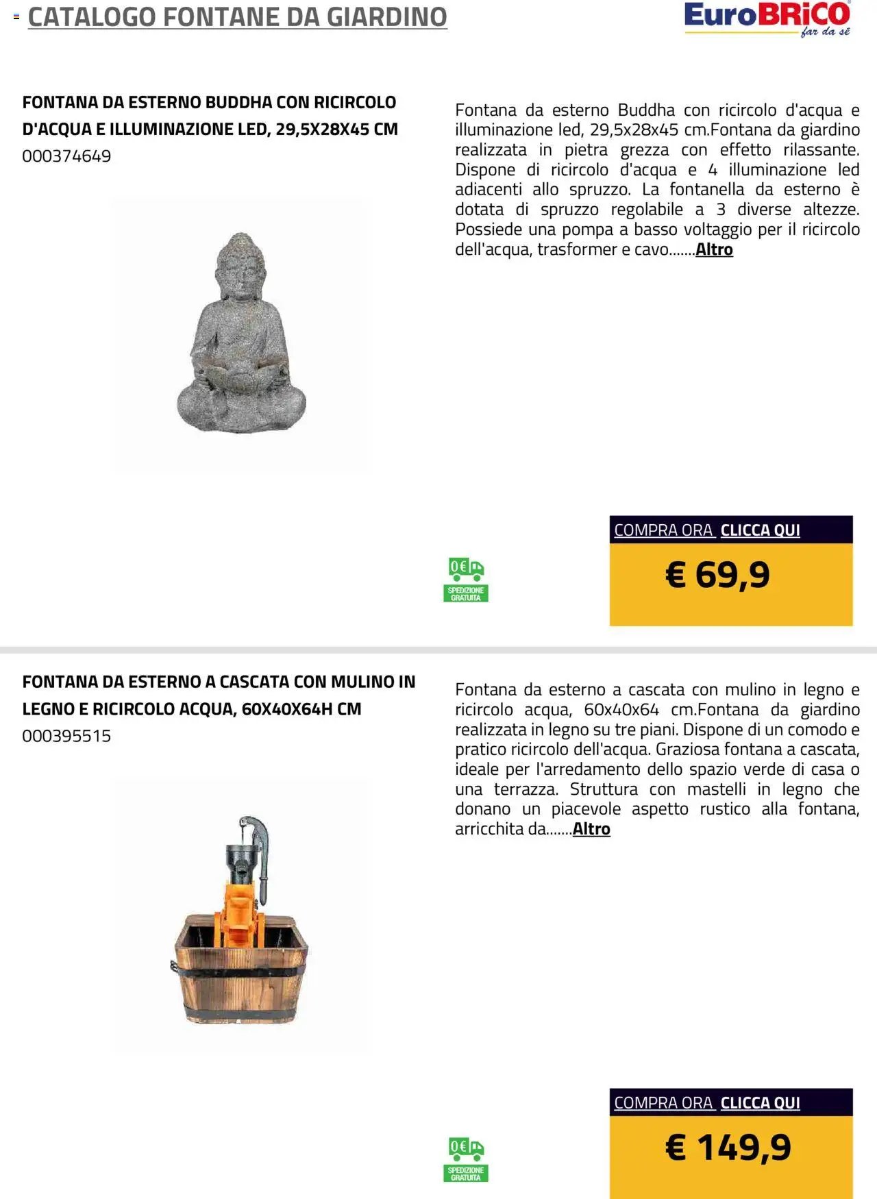Eurobrico Fontane da Giardino catalogo