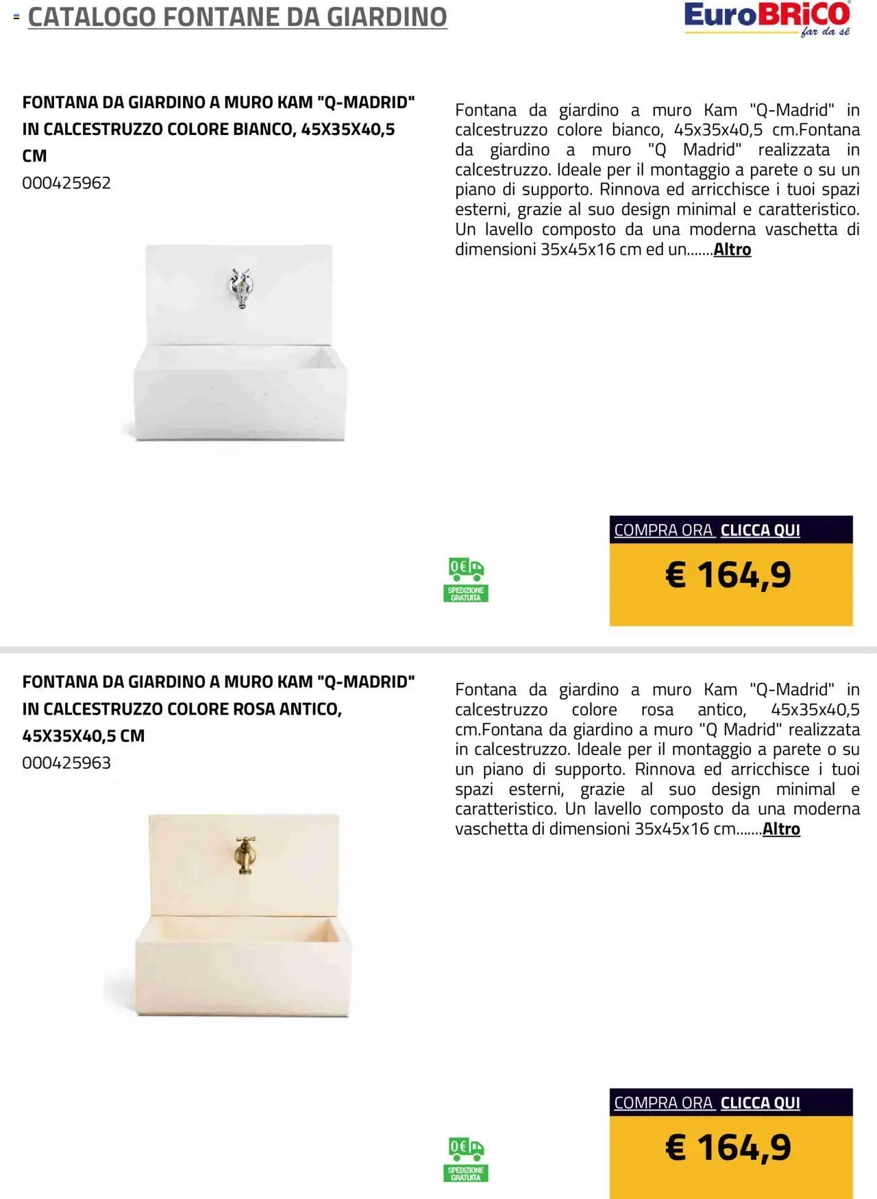 Eurobrico Fontane da Giardino catalogo