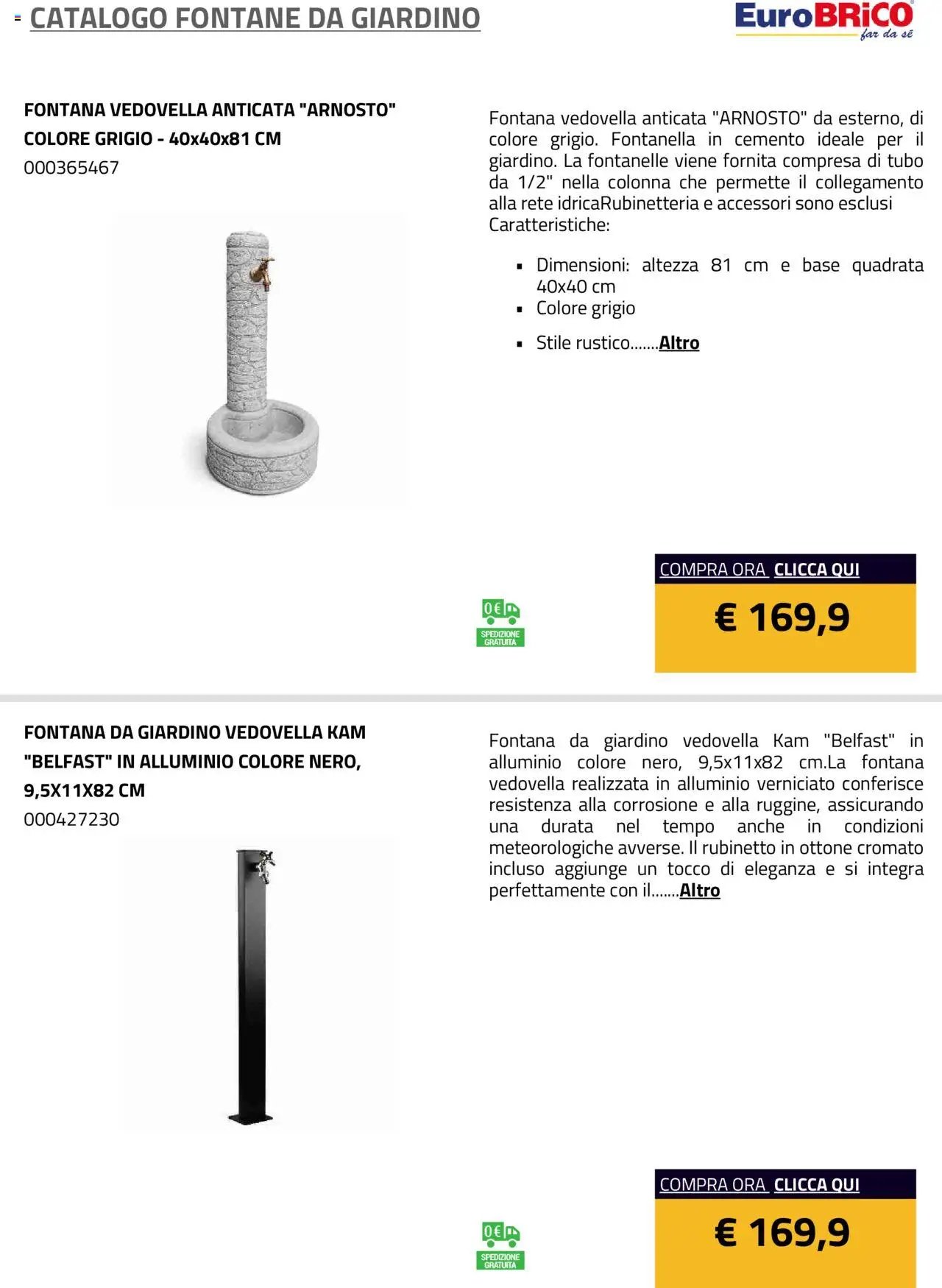 Eurobrico Fontane da Giardino catalogo