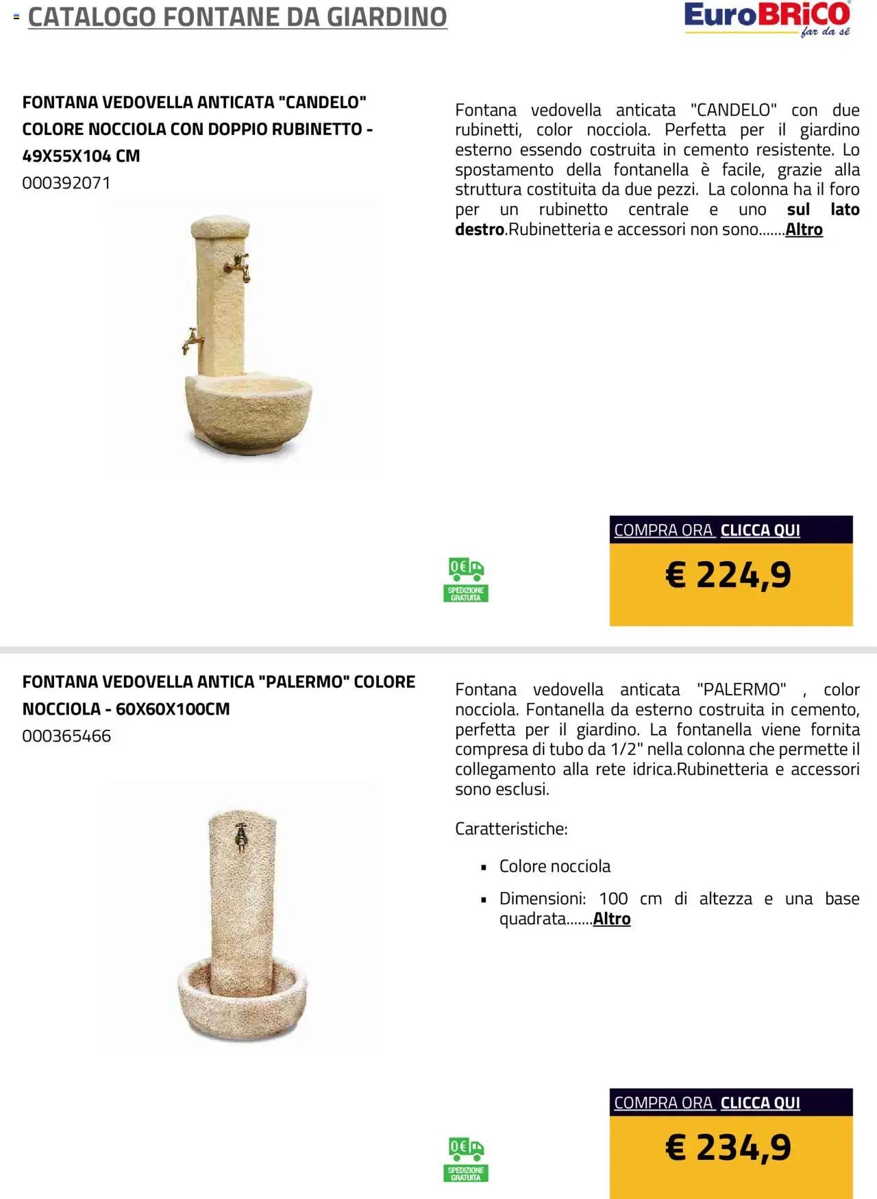Eurobrico Fontane da Giardino catalogo