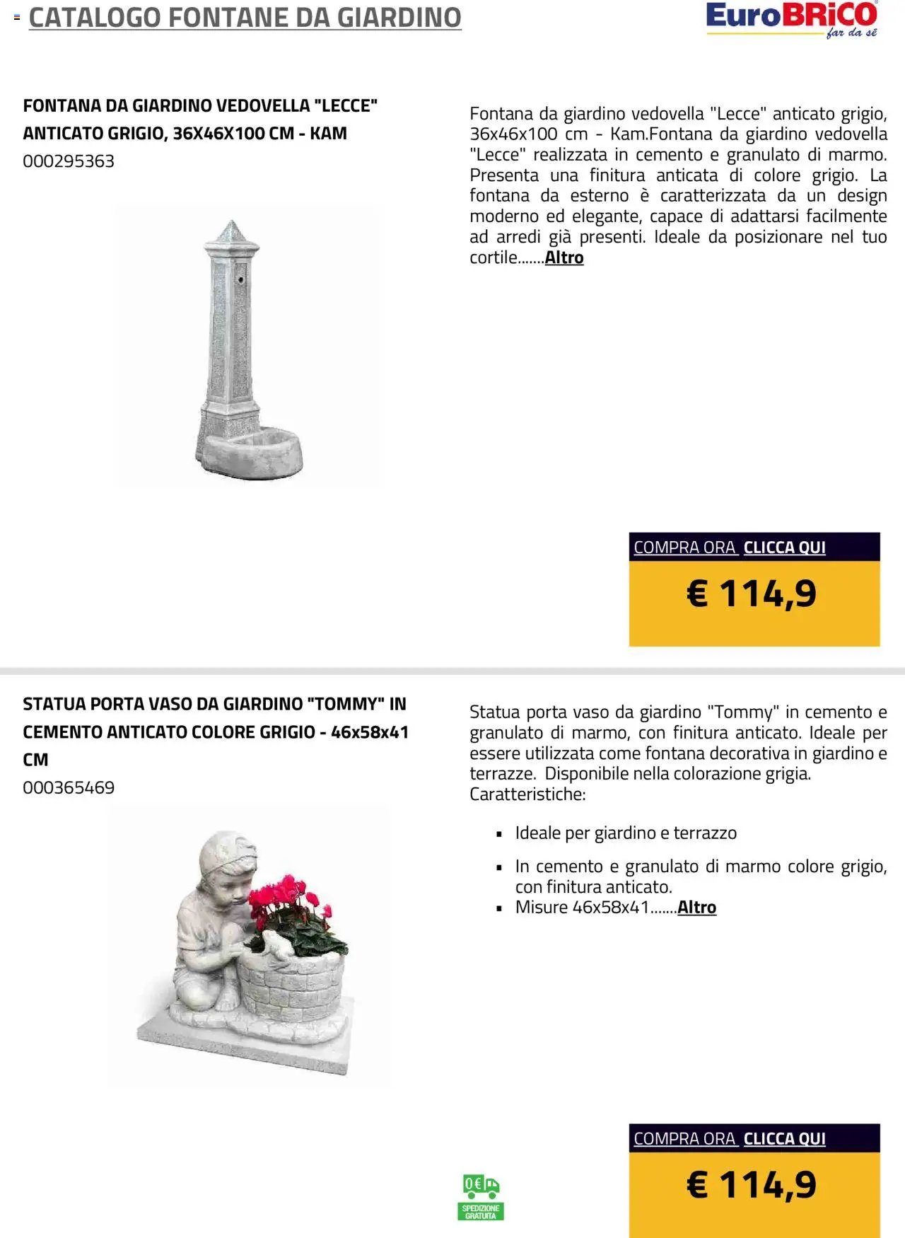 Eurobrico Fontane da Giardino catalogo