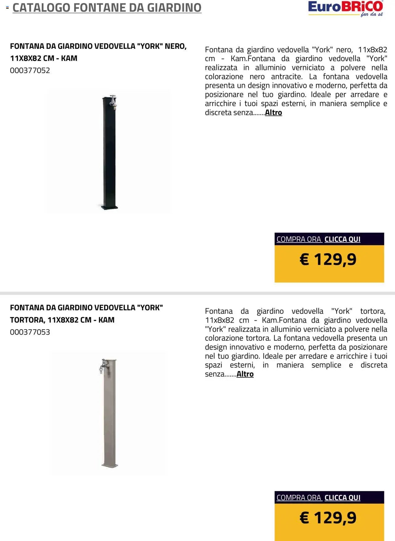 Eurobrico Fontane da Giardino catalogo