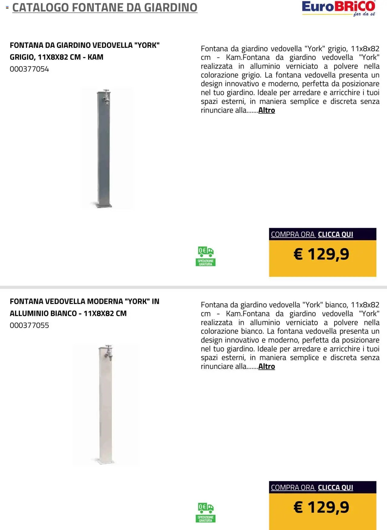 Eurobrico Fontane da Giardino catalogo