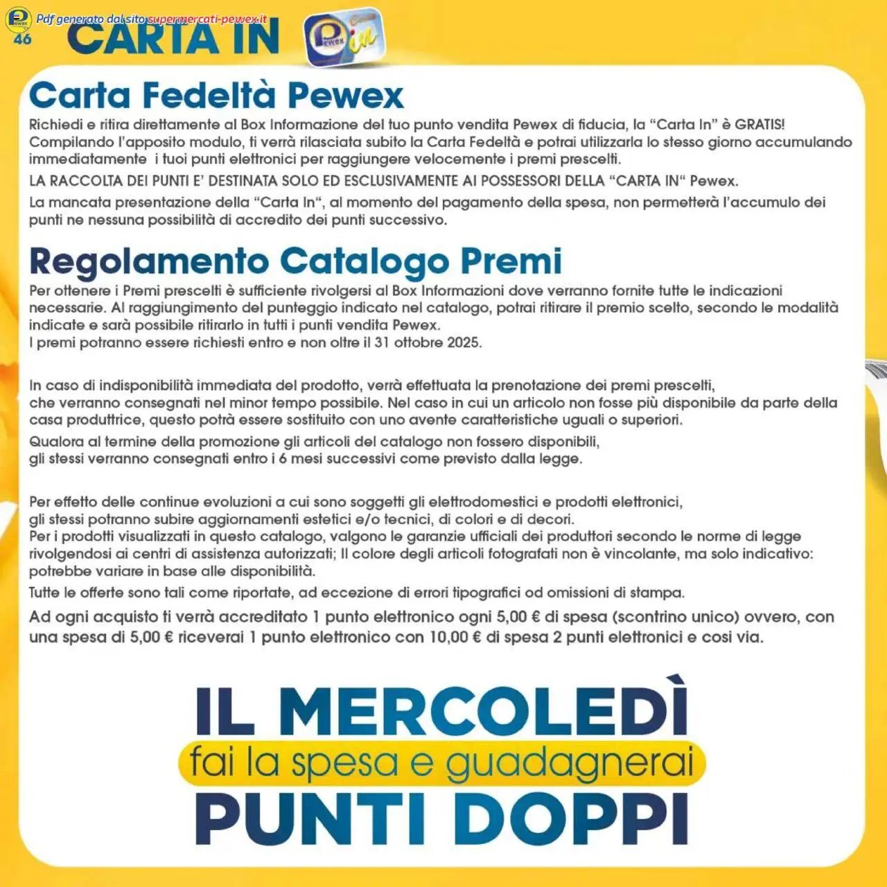 Catalogo Premi 2024-2025 Pewex	 (2024-12-12 - 2025-10-31)