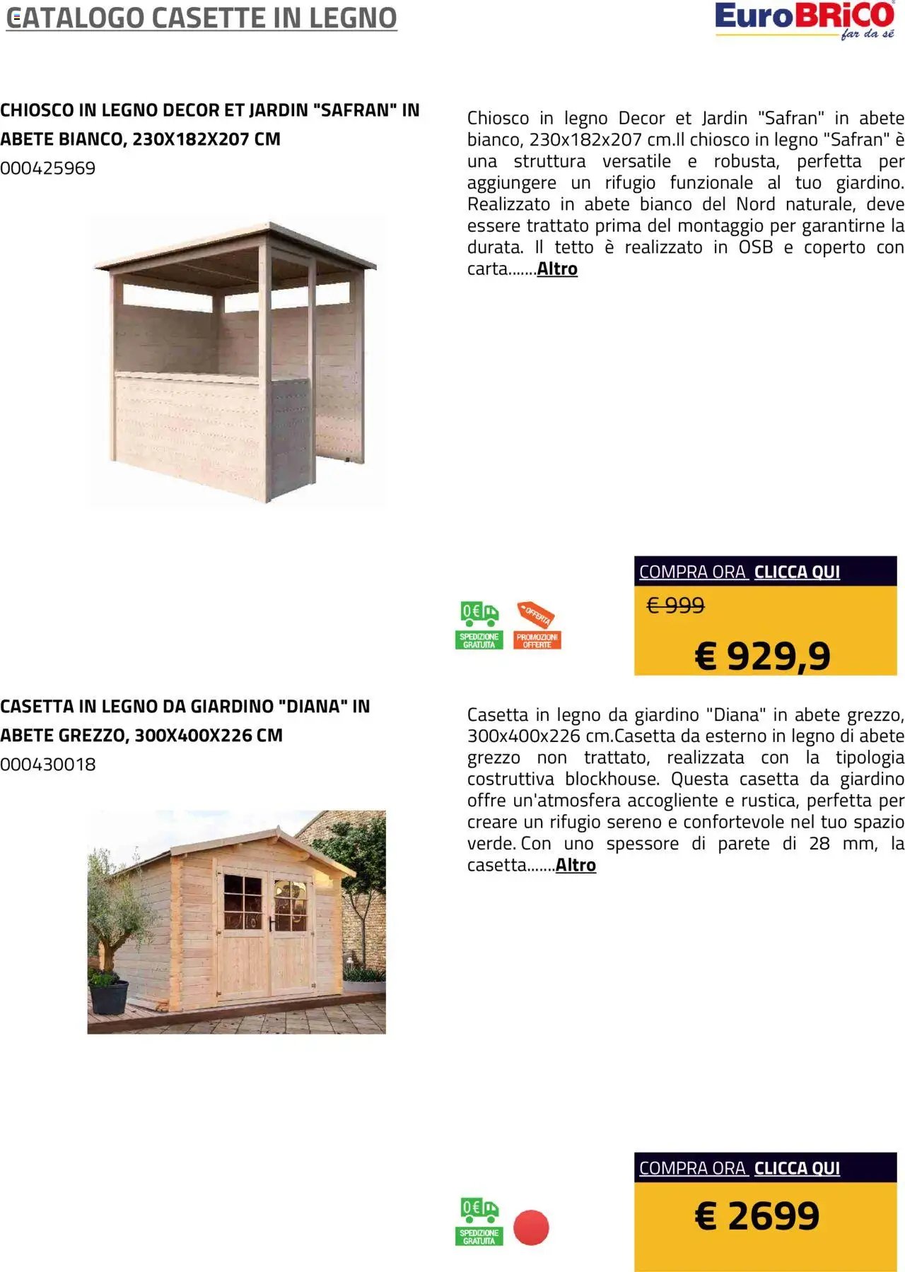 Eurobrico Casette in legno catalogo
