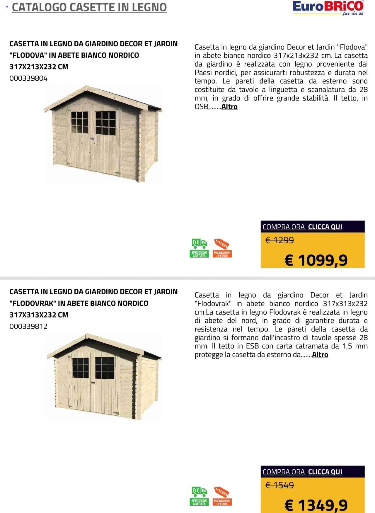 Eurobrico Casette in legno catalogo