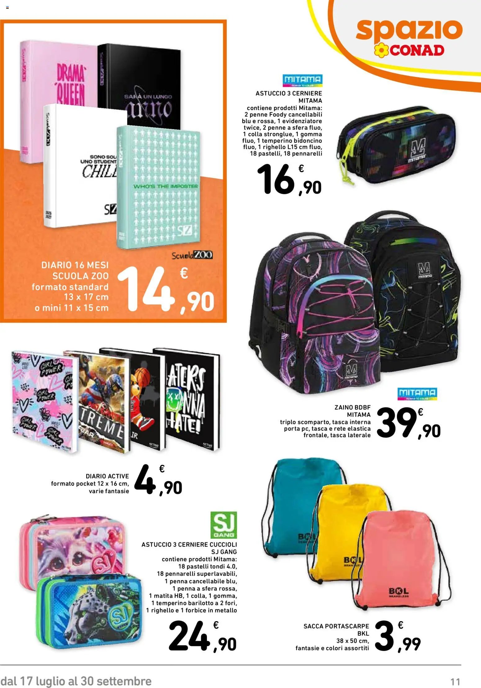 Spazio Conad volantino Scuola