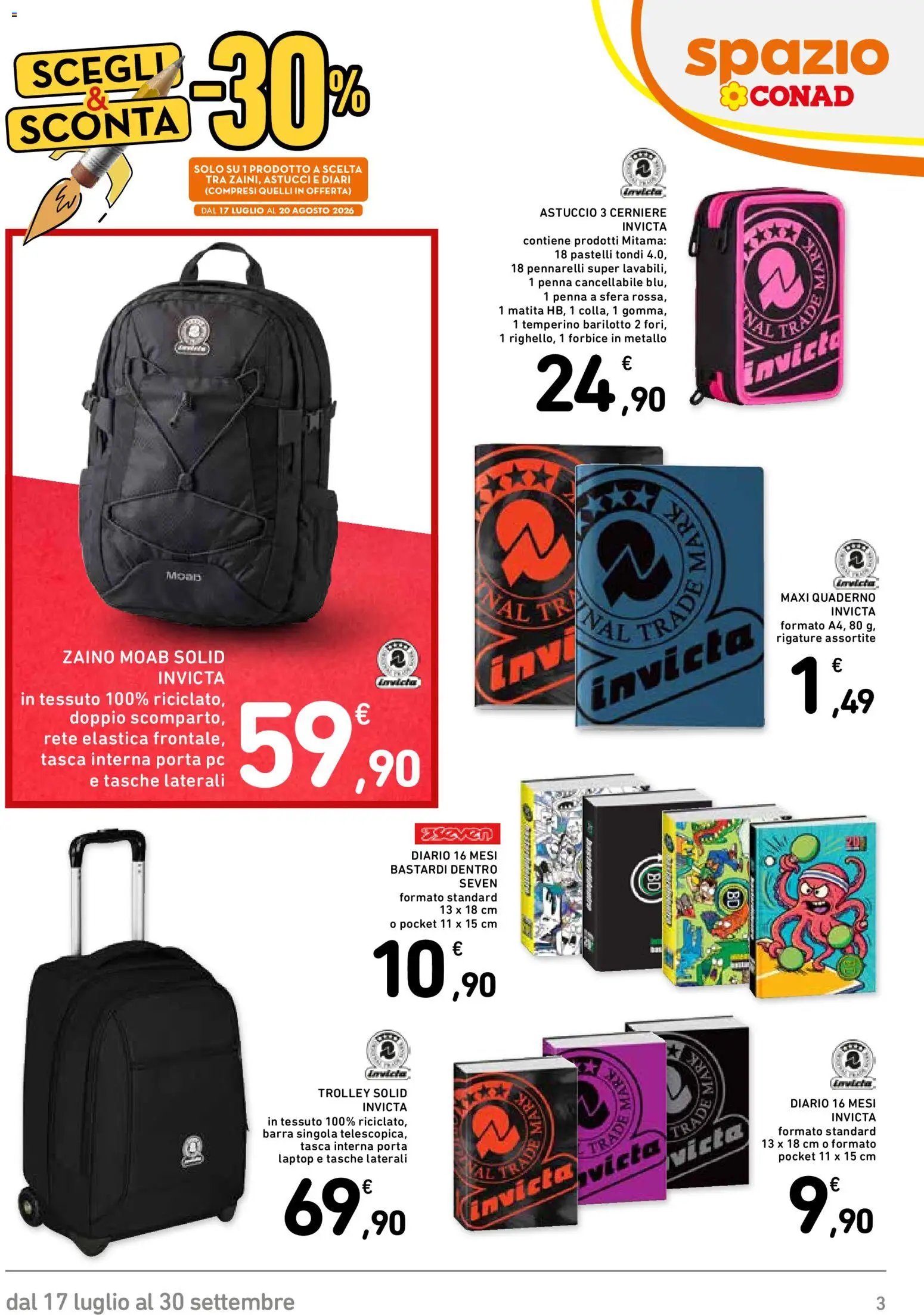 Spazio Conad volantino Scuola