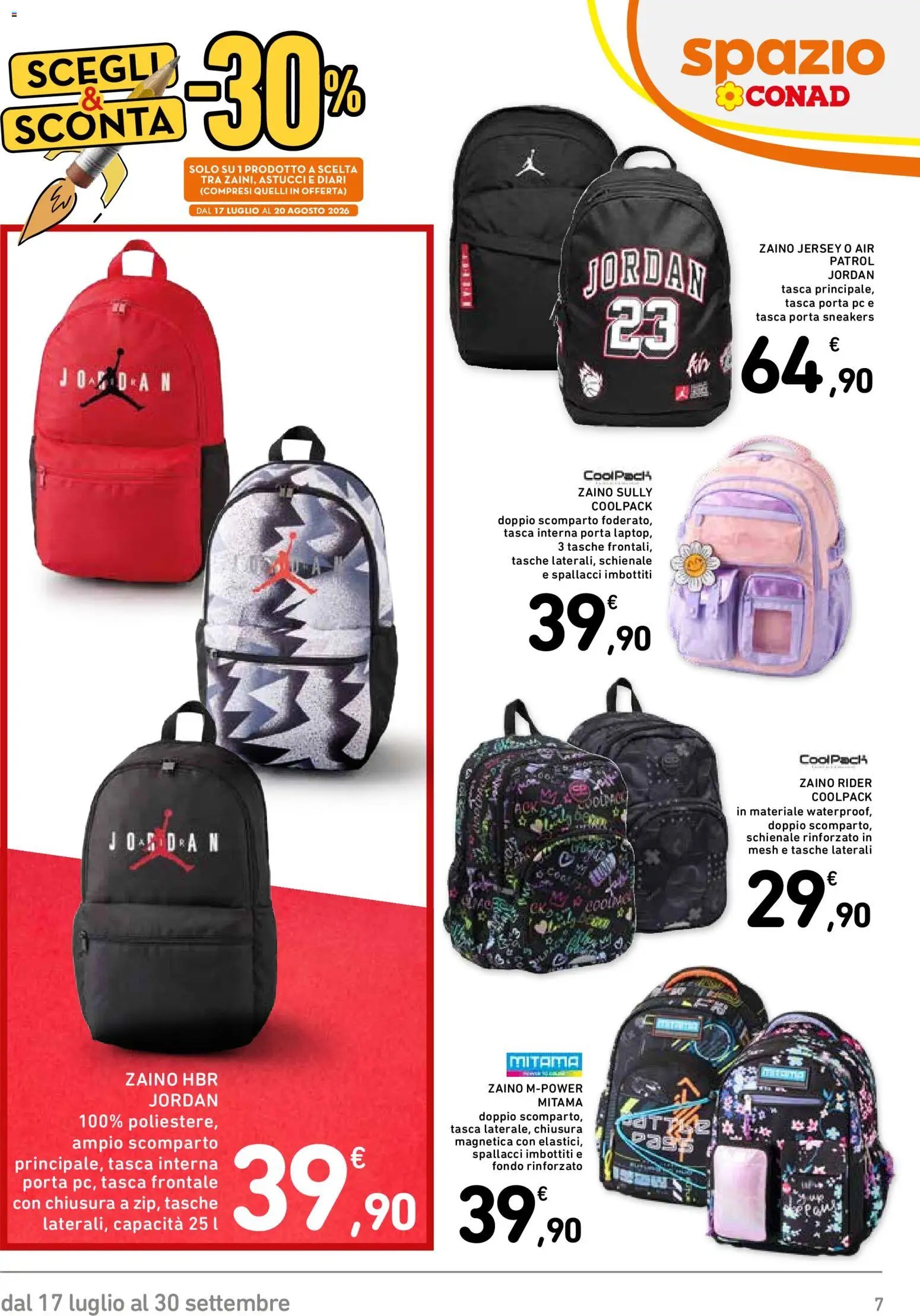 Spazio Conad volantino Scuola