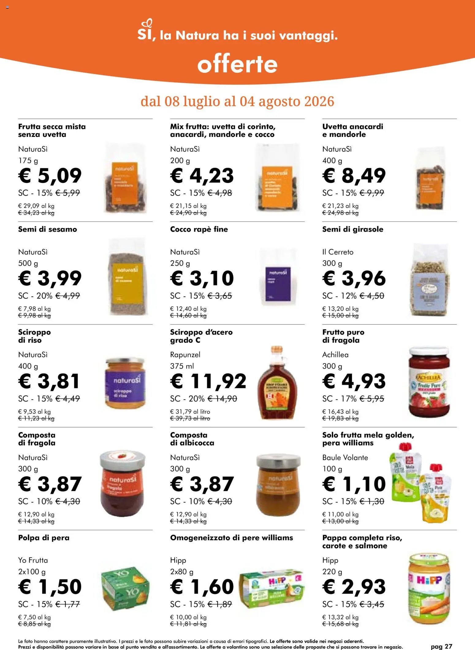 Natura Sì volantino