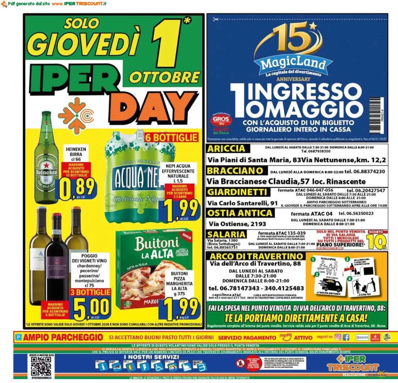 Ipertriscount volantino Ariccia