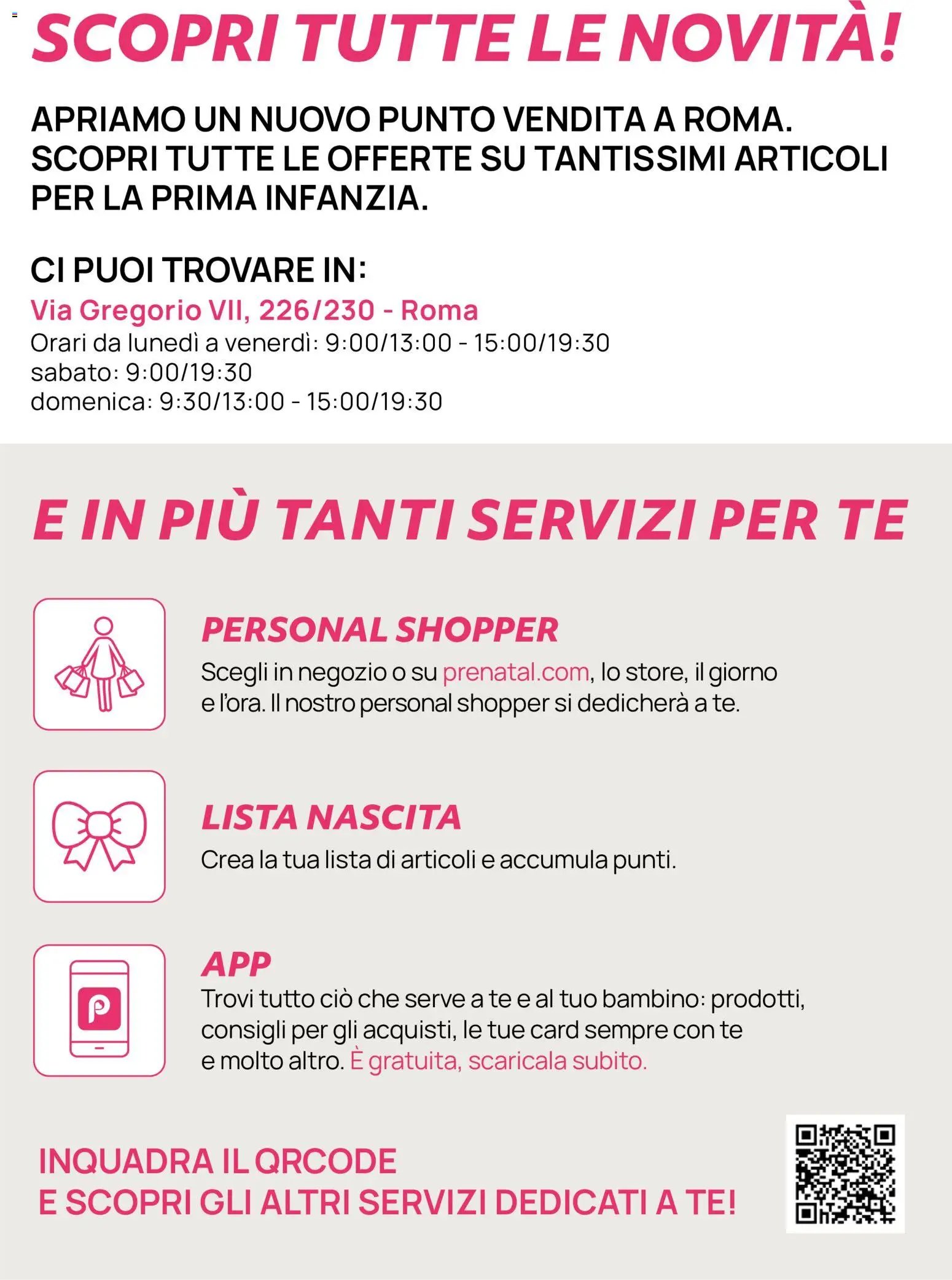 Prenatal volantino Roma (2026-05-07 - 2026-05-25)
