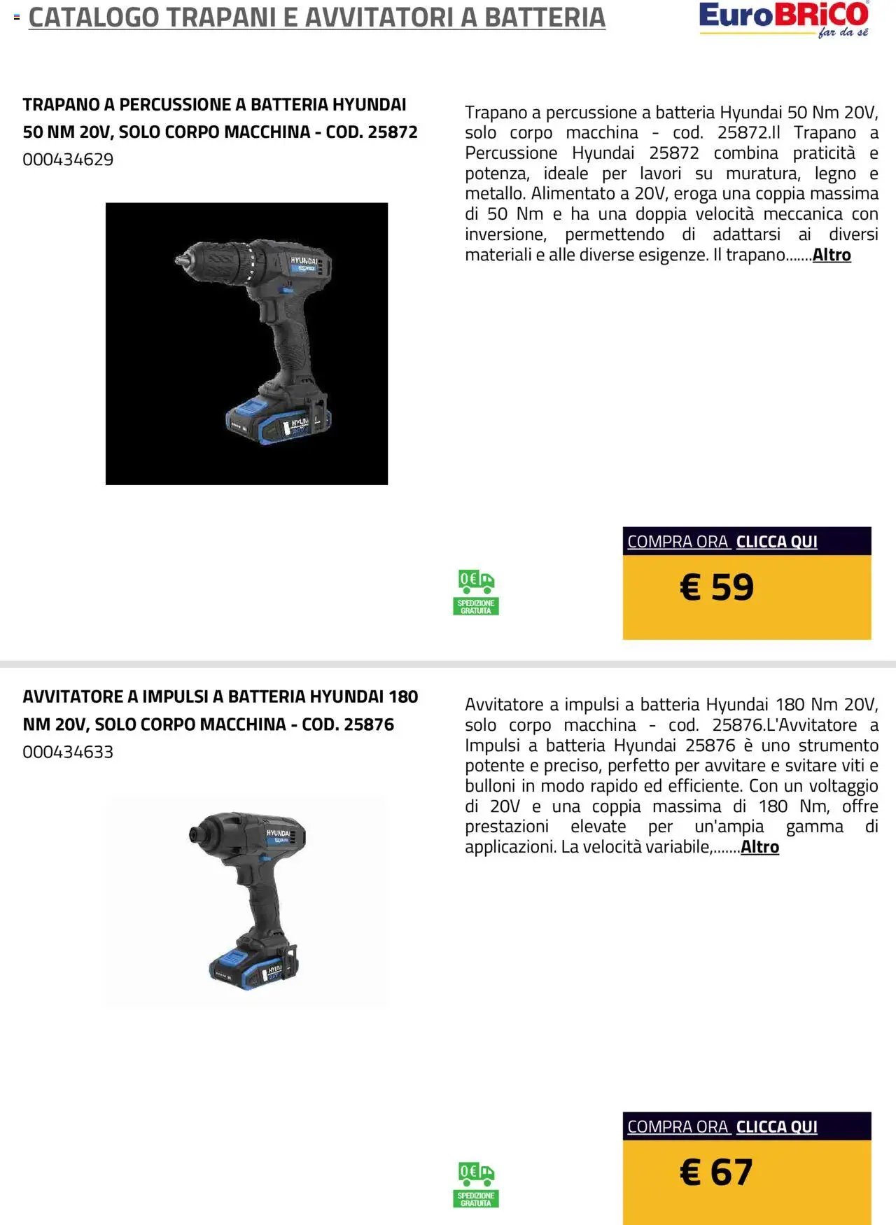 Eurobrico Trapani e Avvitatori a Batteria catalogo