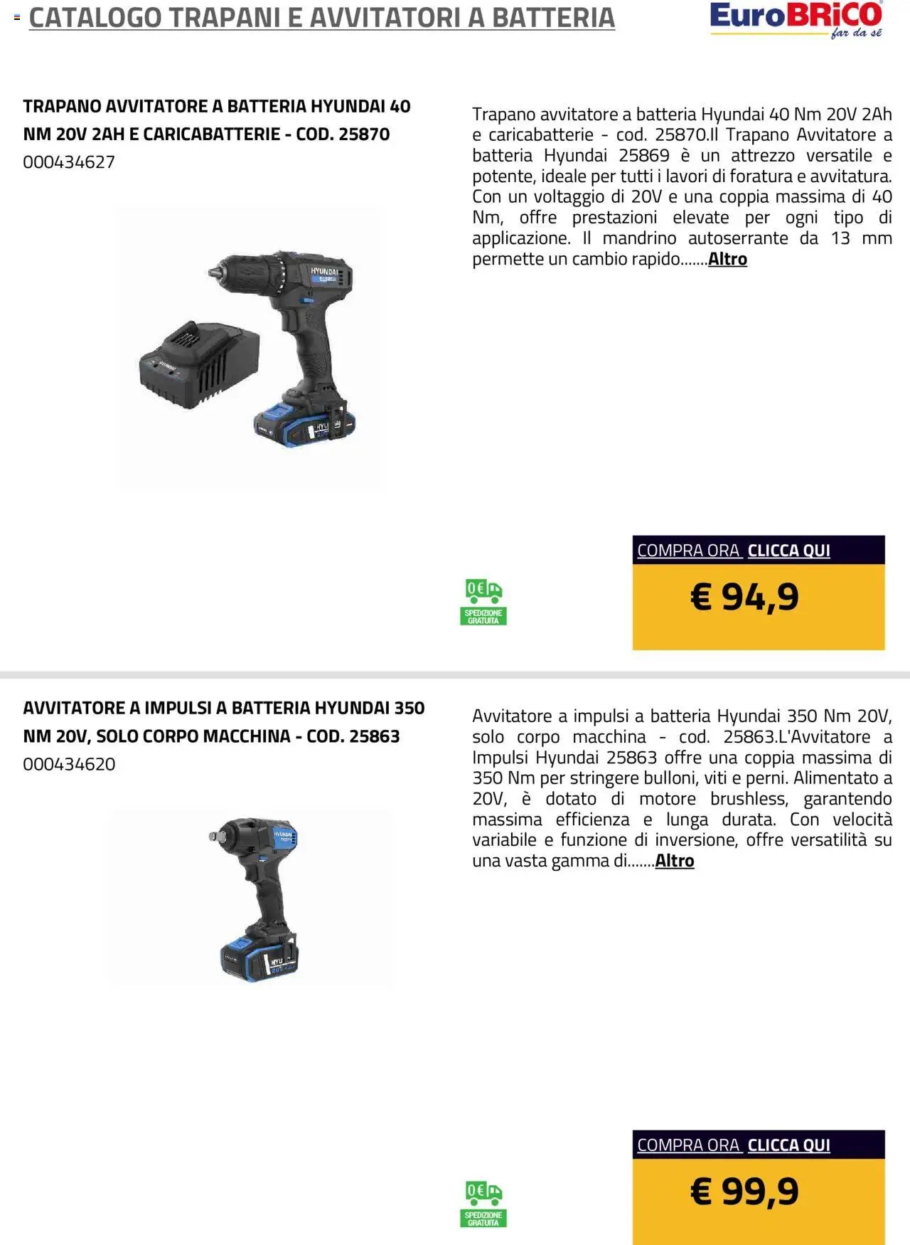 Eurobrico Trapani e Avvitatori a Batteria catalogo