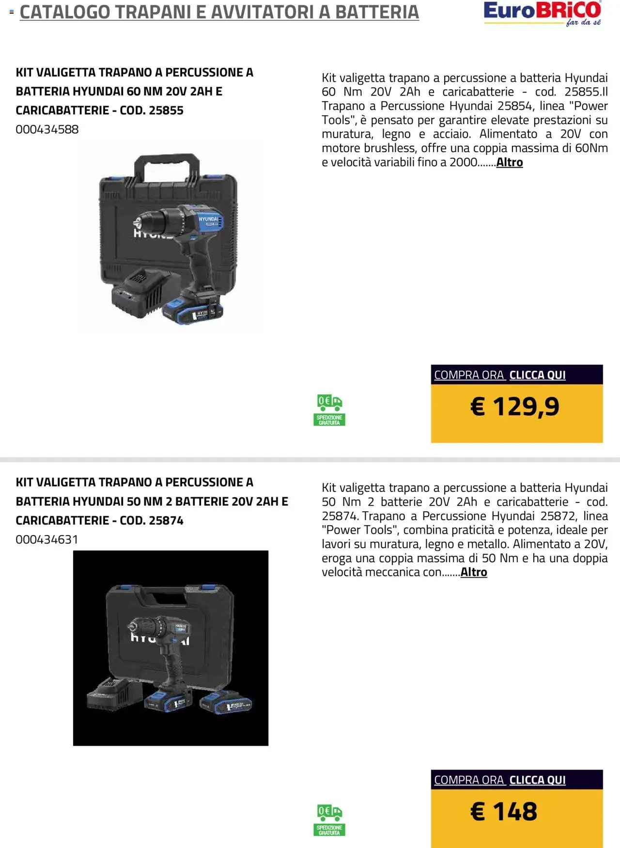 Eurobrico Trapani e Avvitatori a Batteria catalogo