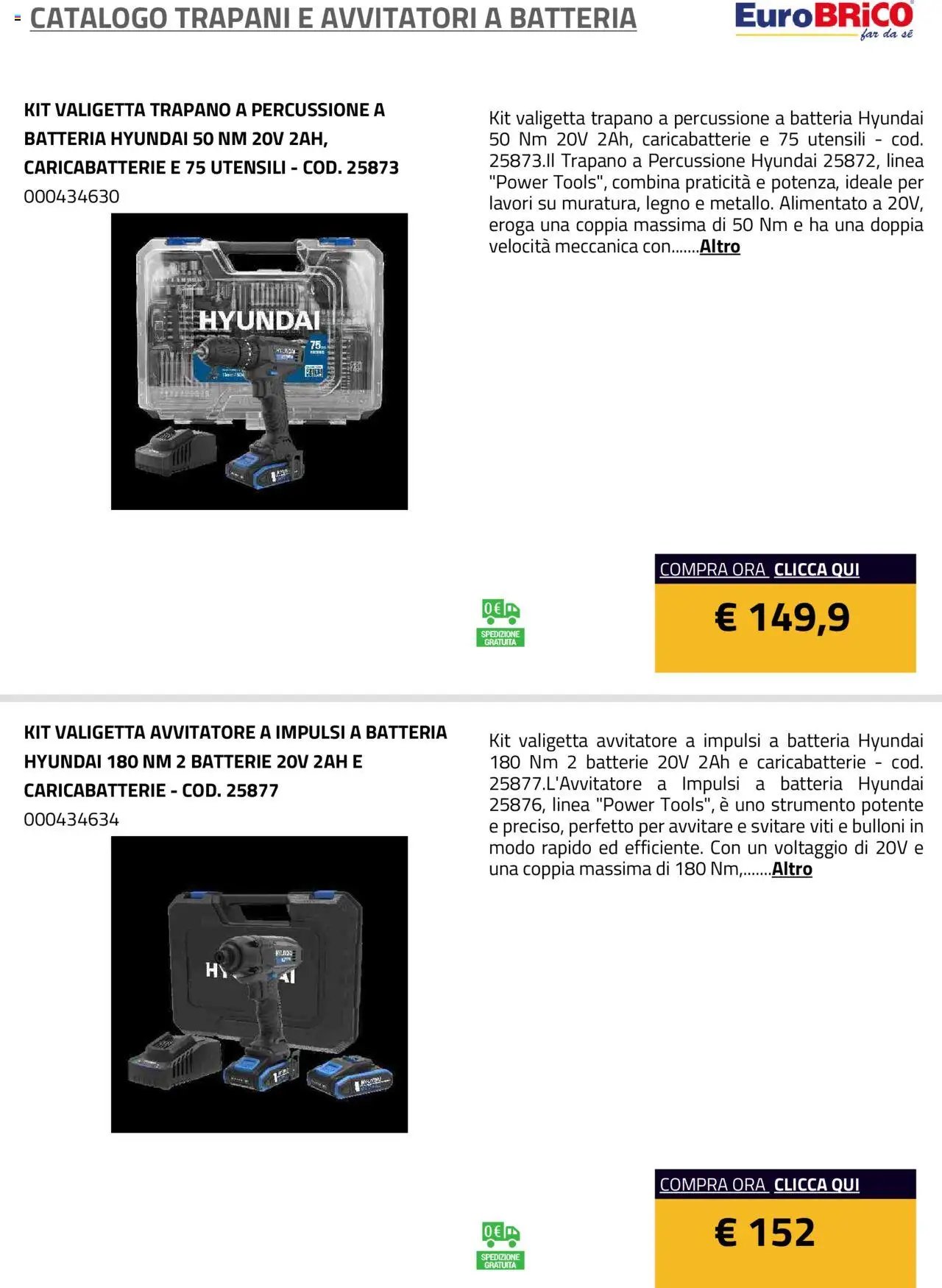 Eurobrico Trapani e Avvitatori a Batteria catalogo