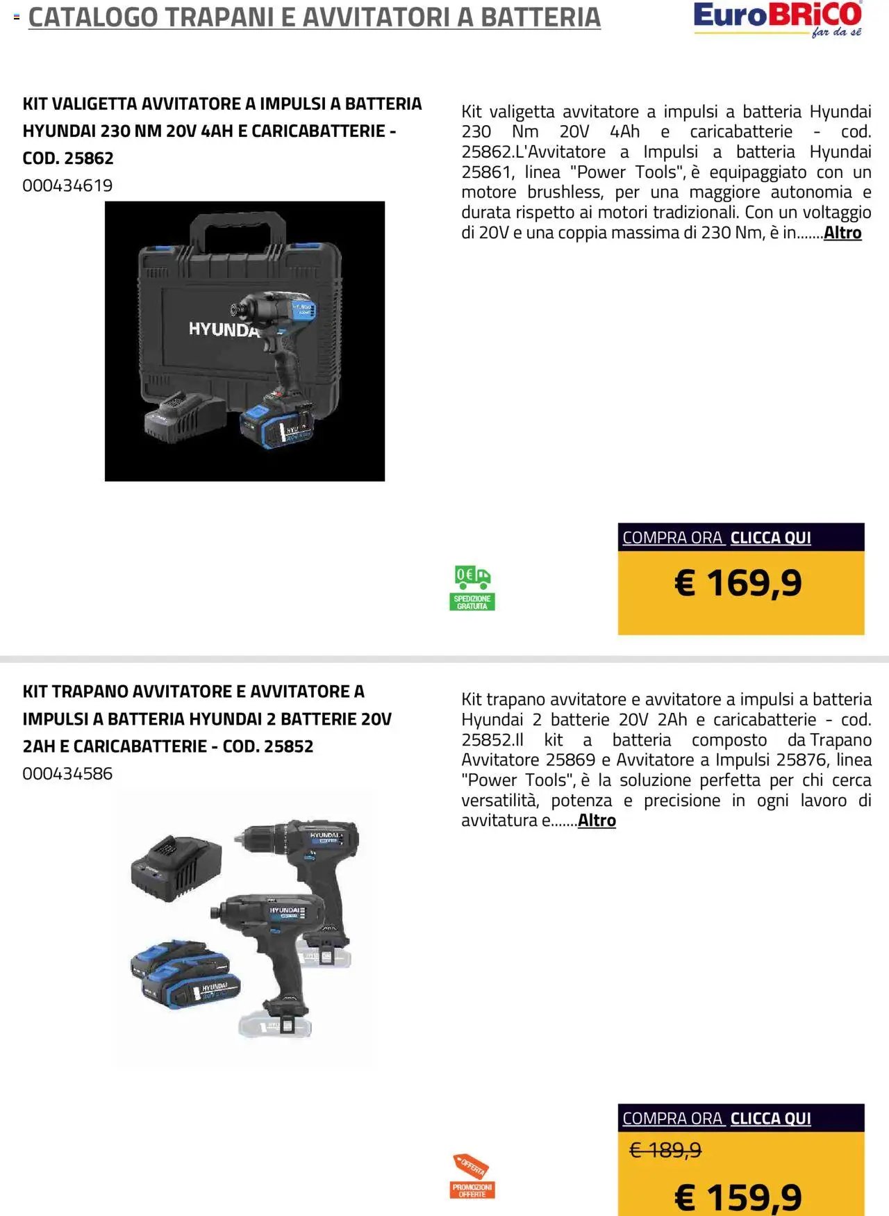 Eurobrico Trapani e Avvitatori a Batteria catalogo