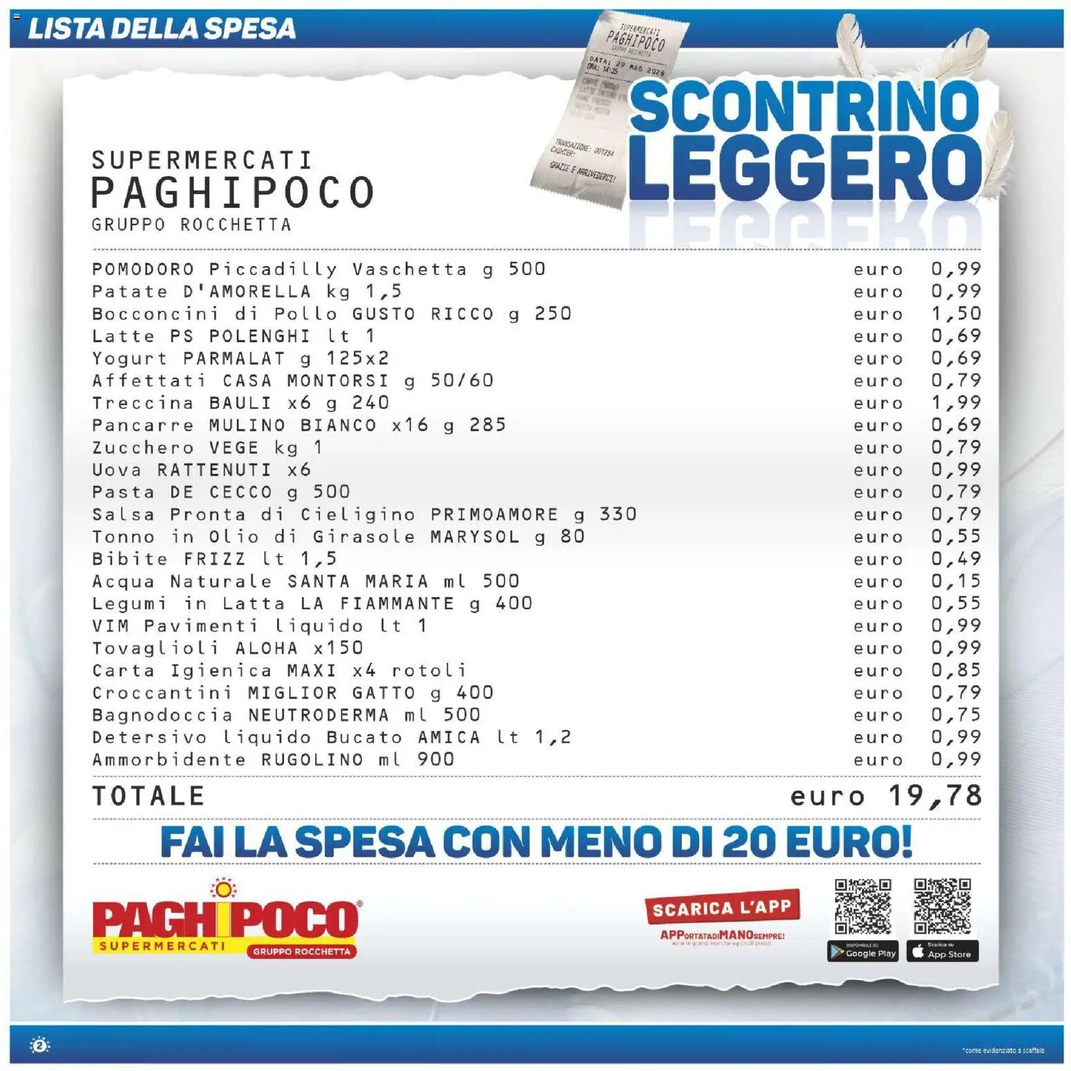 Paghi Poco volantino