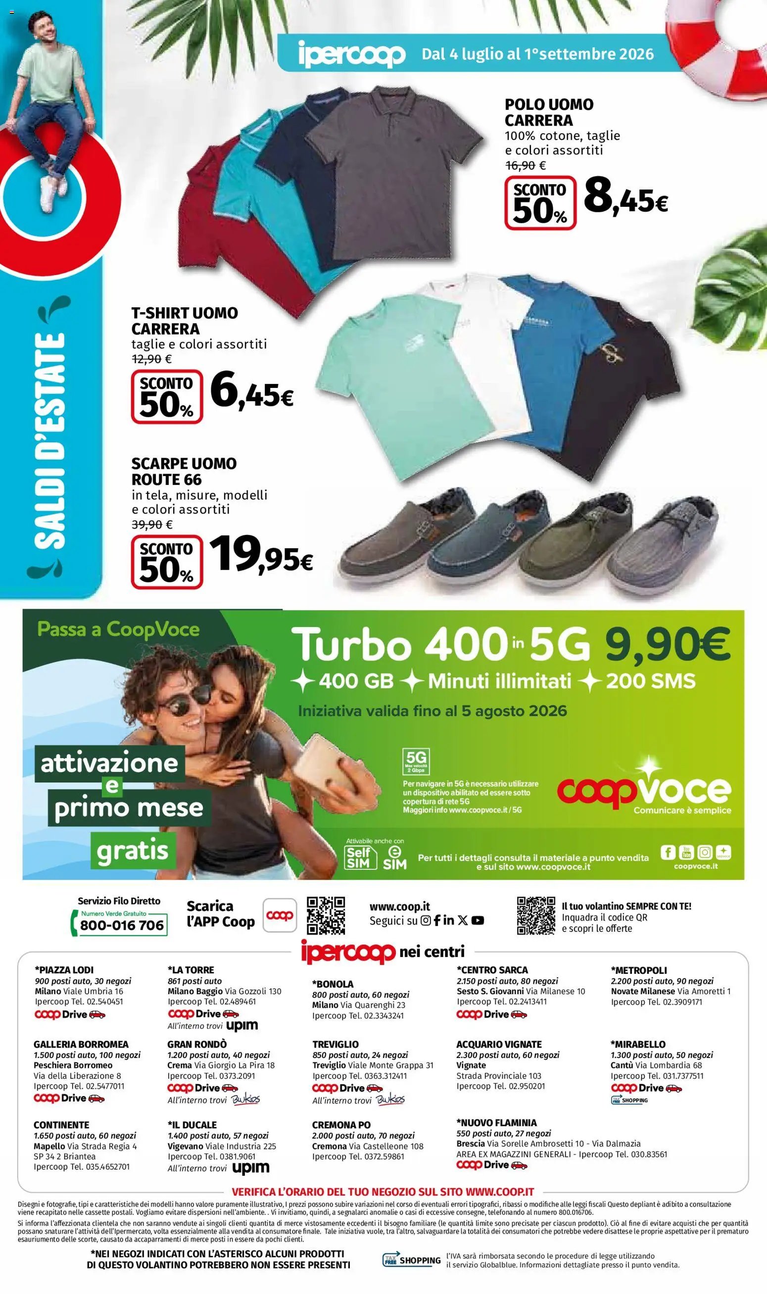 Ipercoop volantino Saldi D'Estate Lombardia