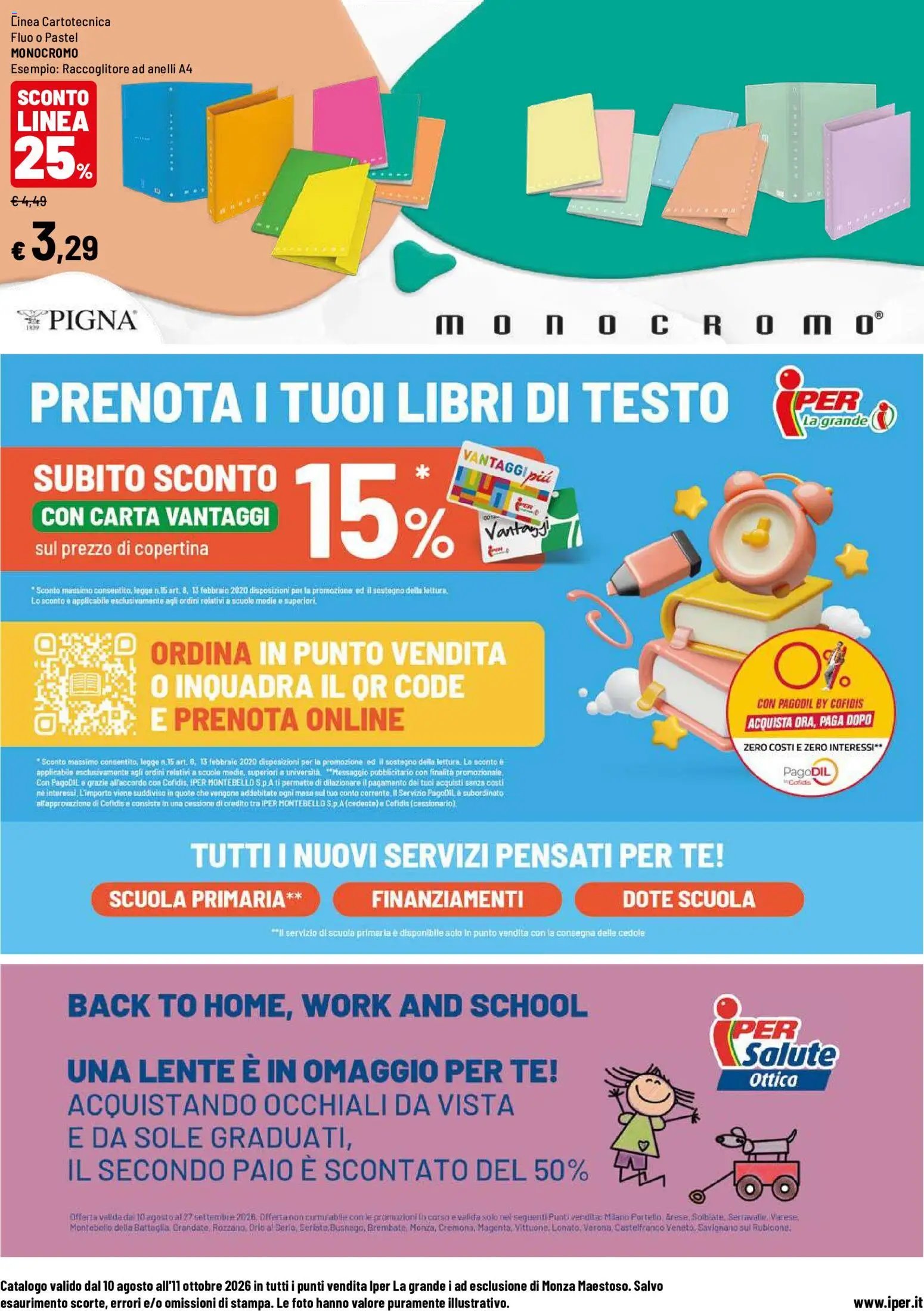 Iper volantino Pronti, scuola, viaaa