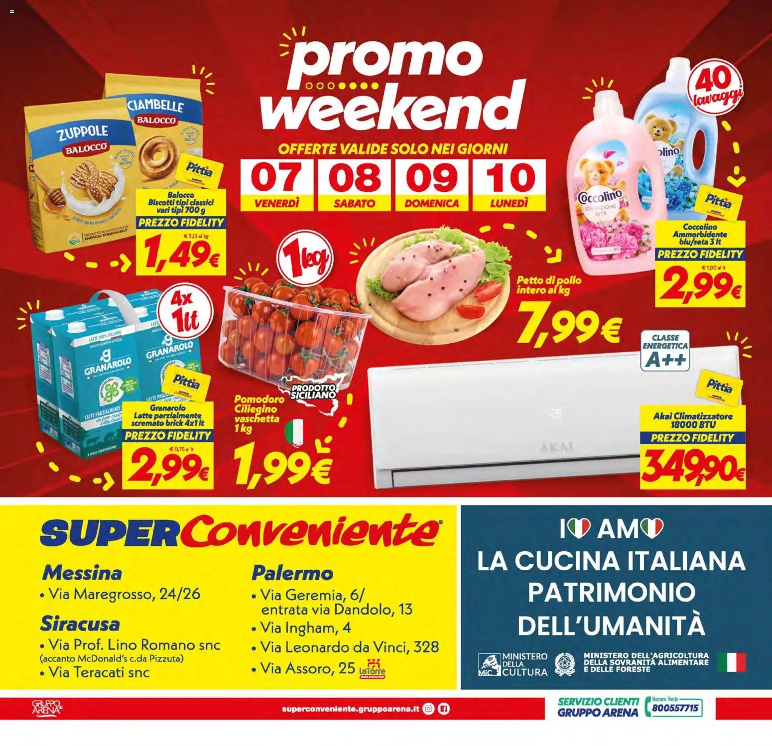SuperConveniente volantino Messina, Siracusa, Palermo