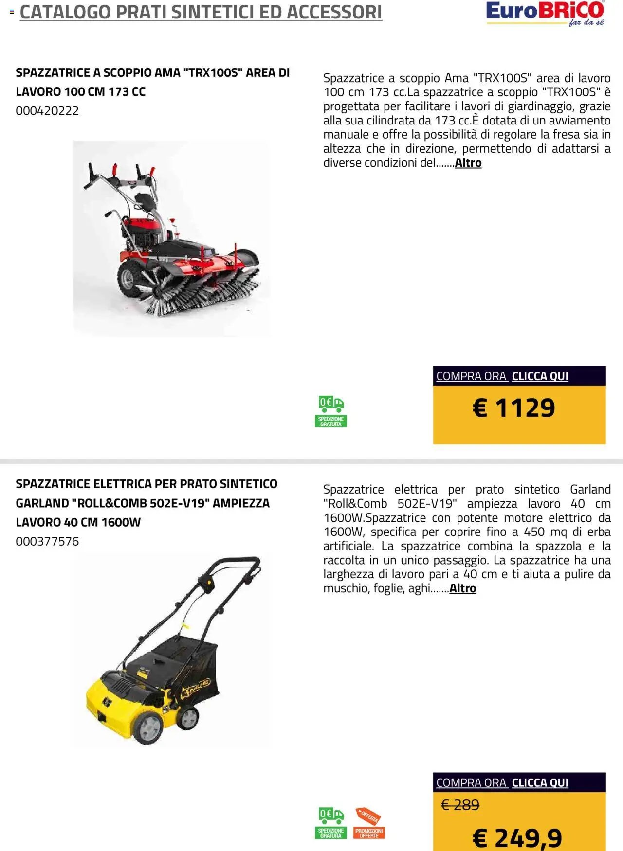 Eurobrico Prati sintetici ed Accessori catalogo