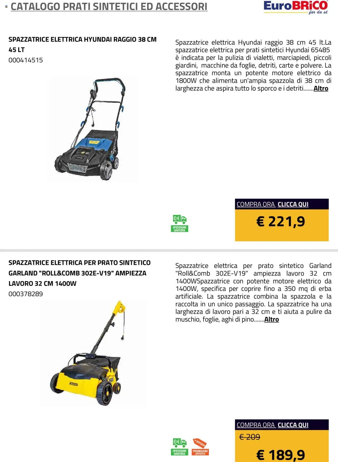 Eurobrico Prati sintetici ed Accessori catalogo