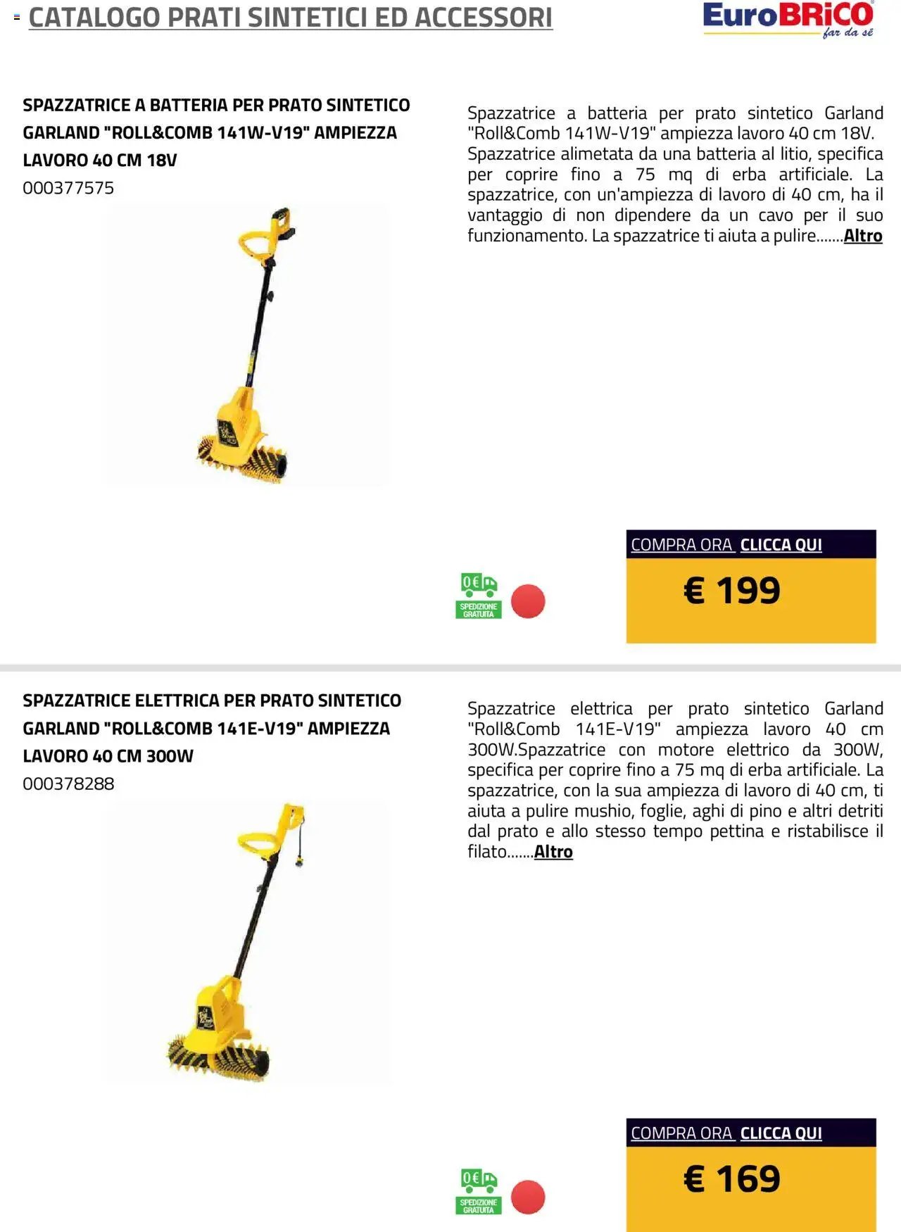 Eurobrico Prati sintetici ed Accessori catalogo
