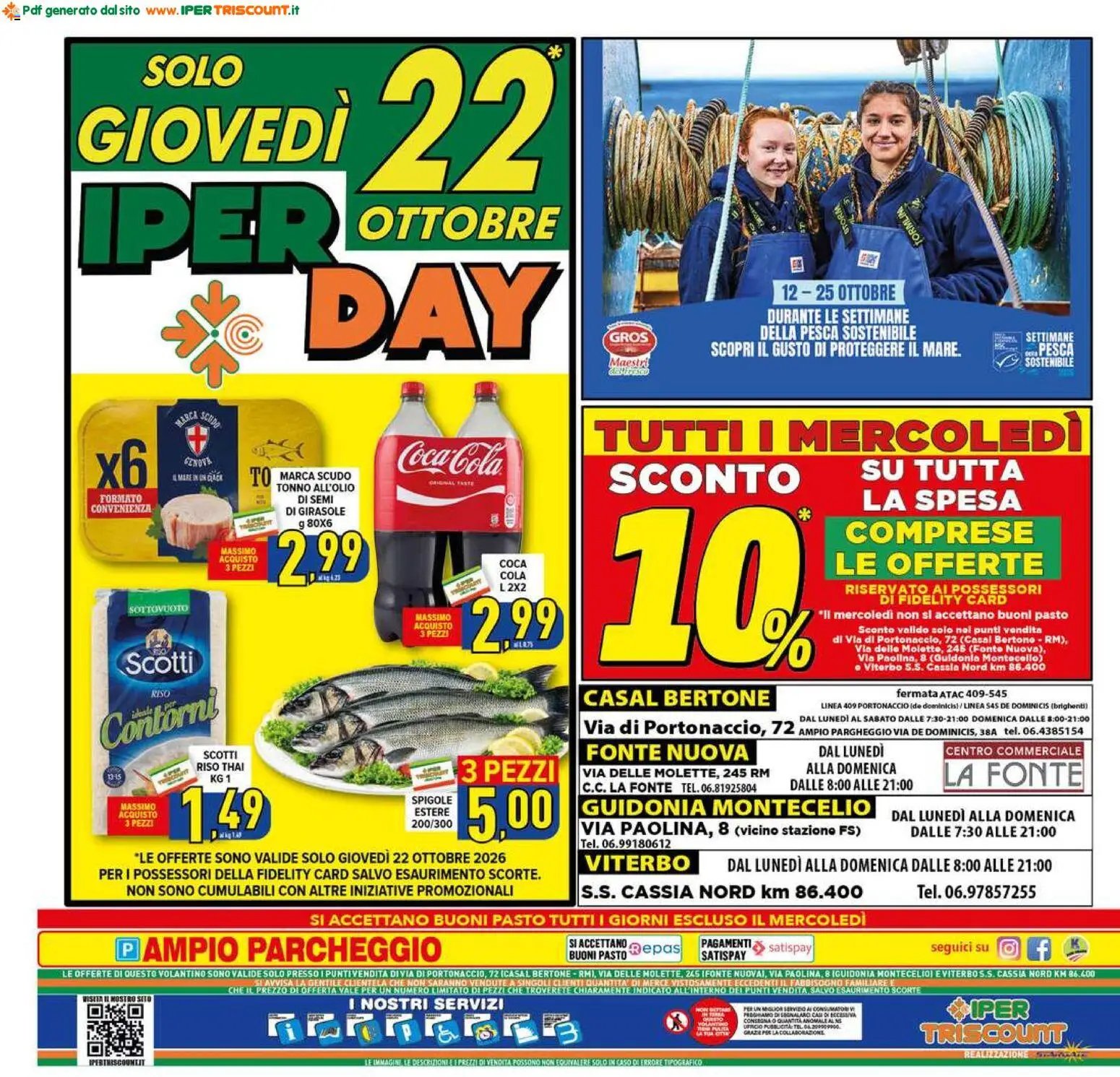 Ipertriscount volantino Casal Bertone