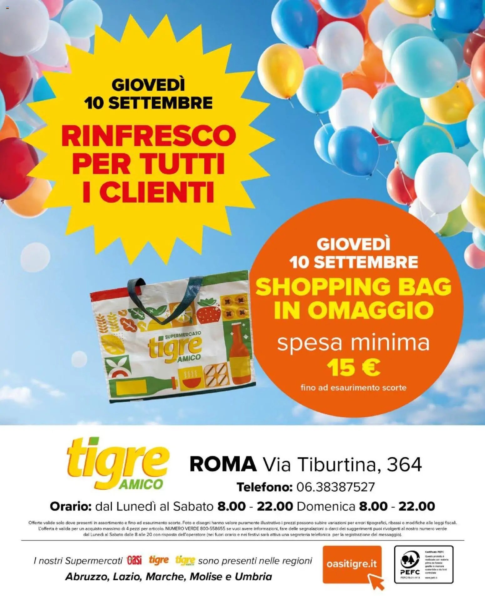 Tigre volantino Amico Roma