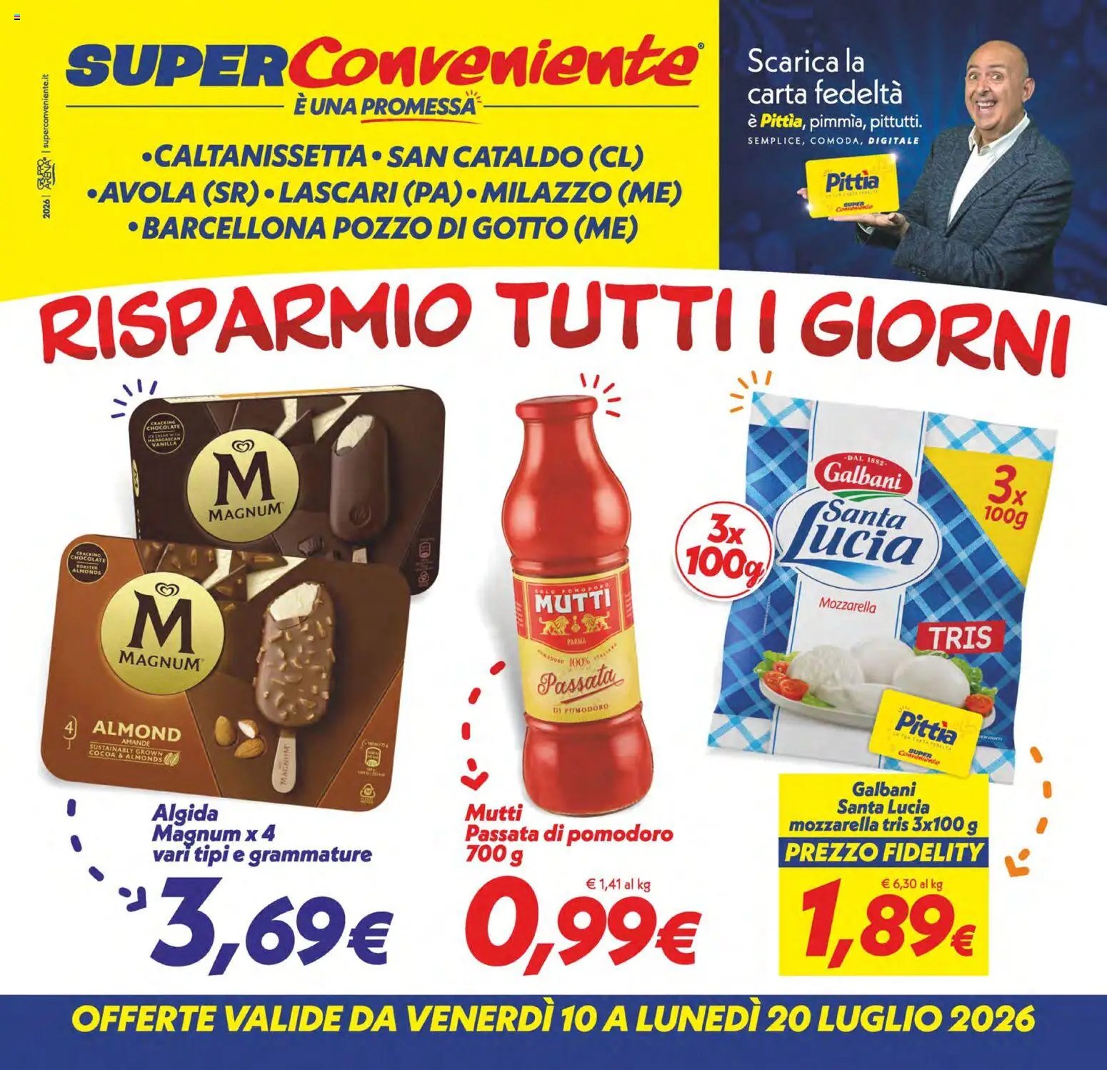 SuperConveniente volantino Caltanissetta, San Cataldo, Avola, Lascari, Milazzo, Barcellona