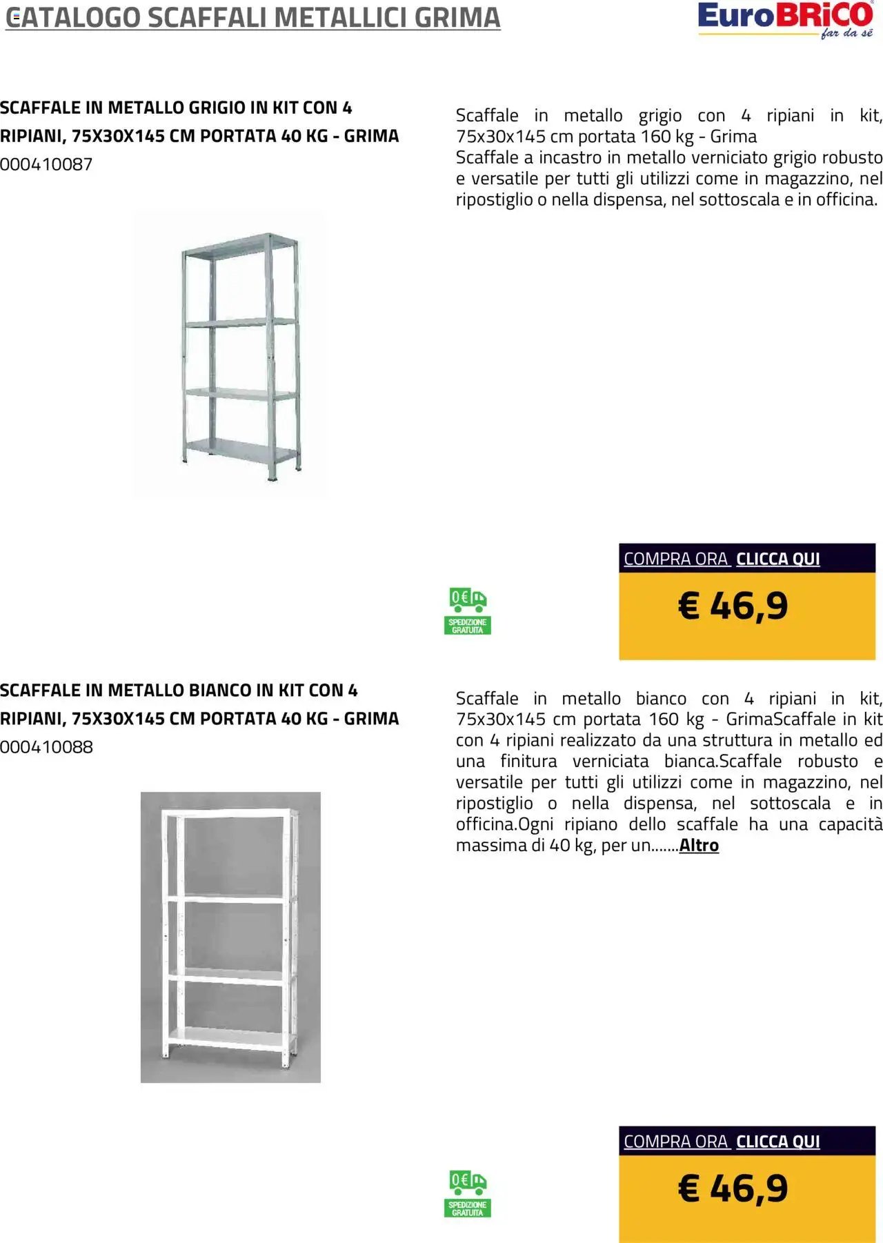 Eurobrico Scaffali metallici Grima catalogo
