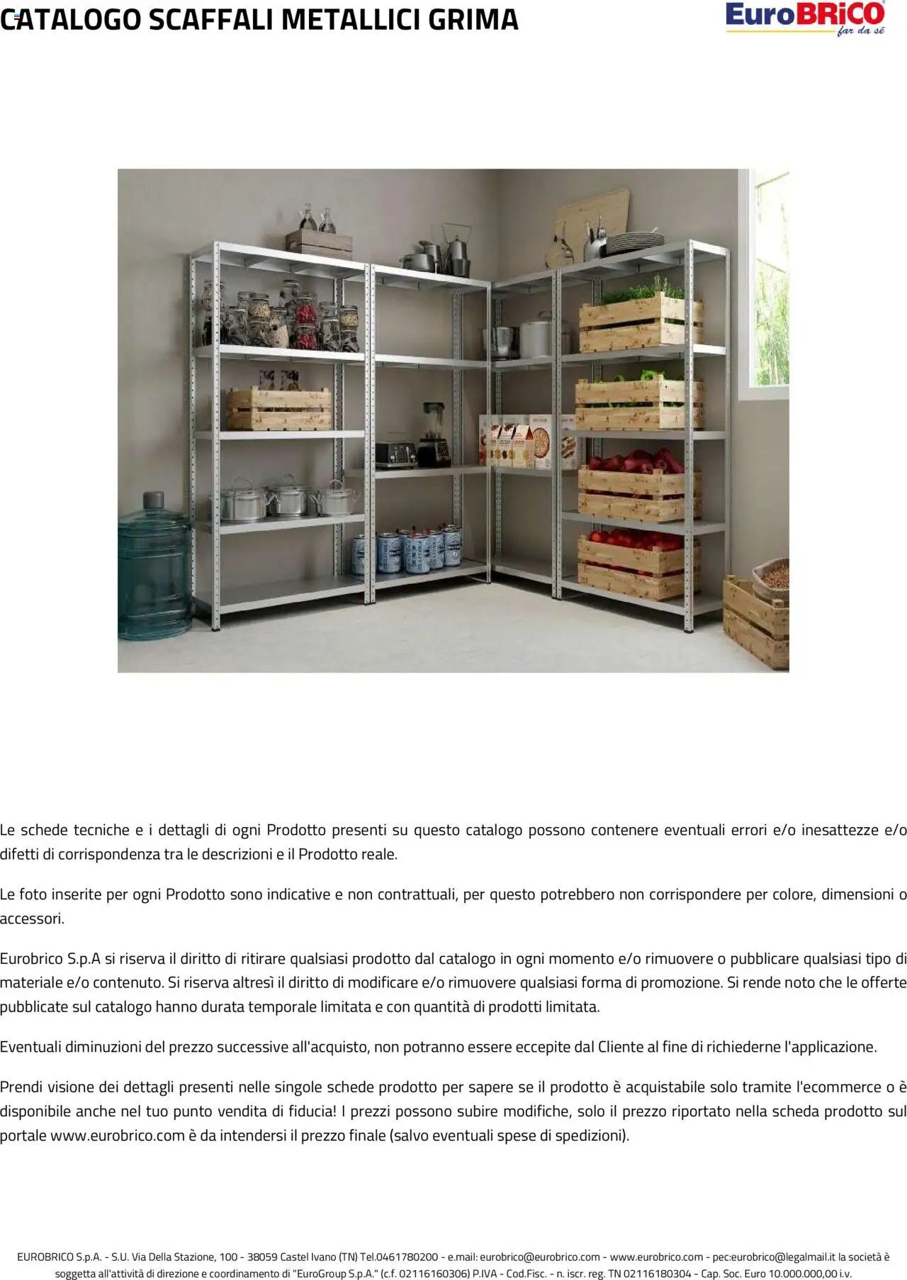Eurobrico Scaffali metallici Grima catalogo