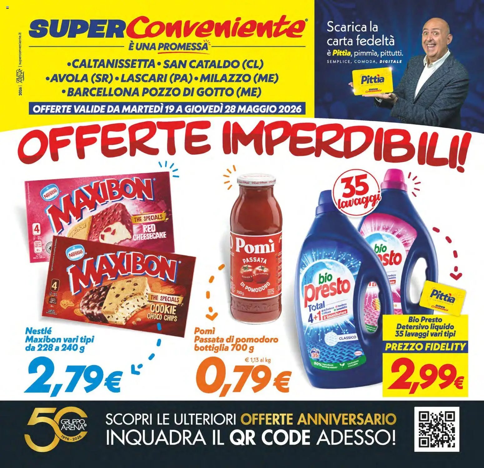 SuperConveniente volantino Caltanissetta, San Cataldo, Avola, Lascari, Milazzo, Barcellona