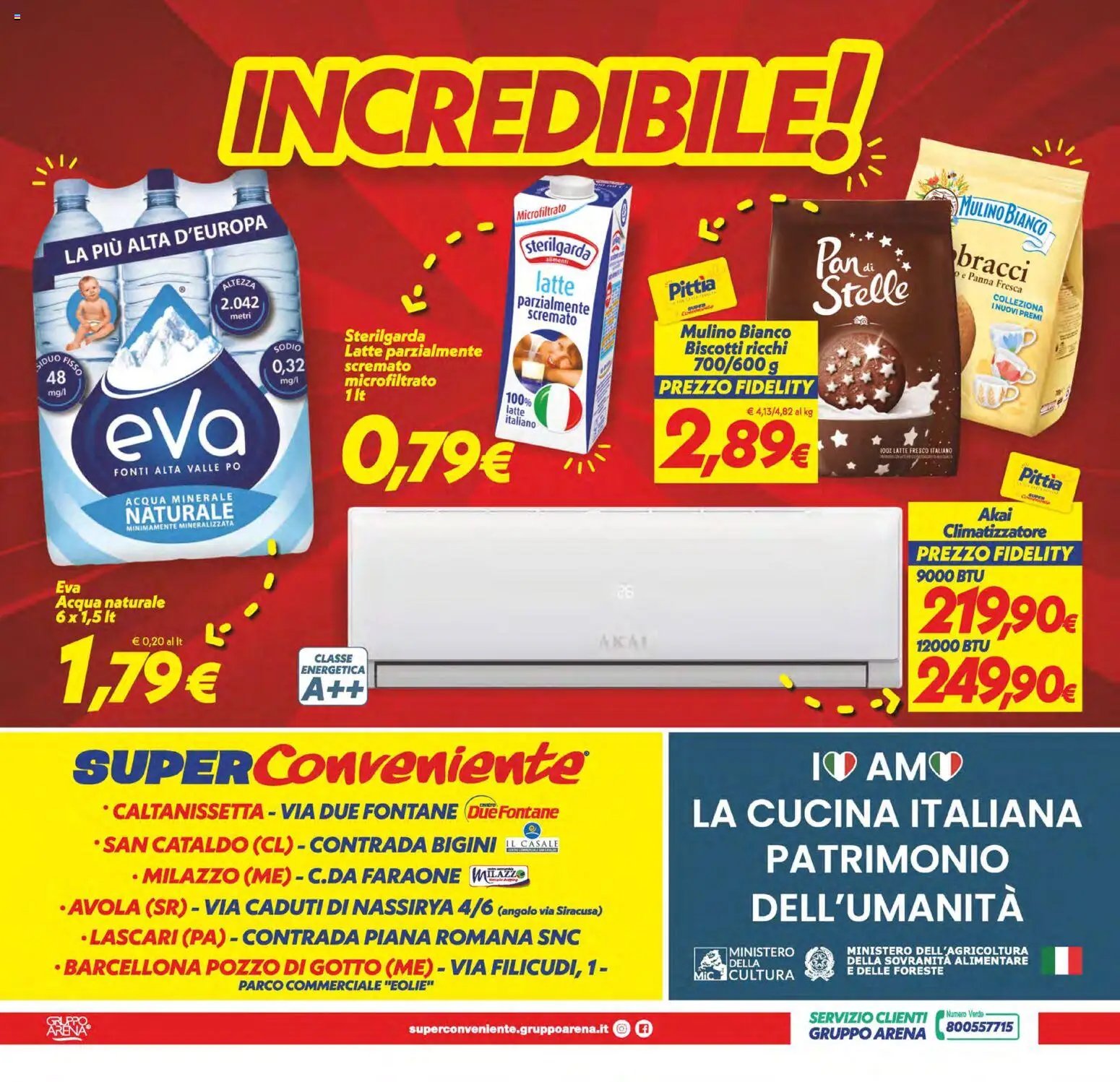 SuperConveniente volantino Caltanissetta, San Cataldo, Avola, Lascari, Milazzo, Barcellona