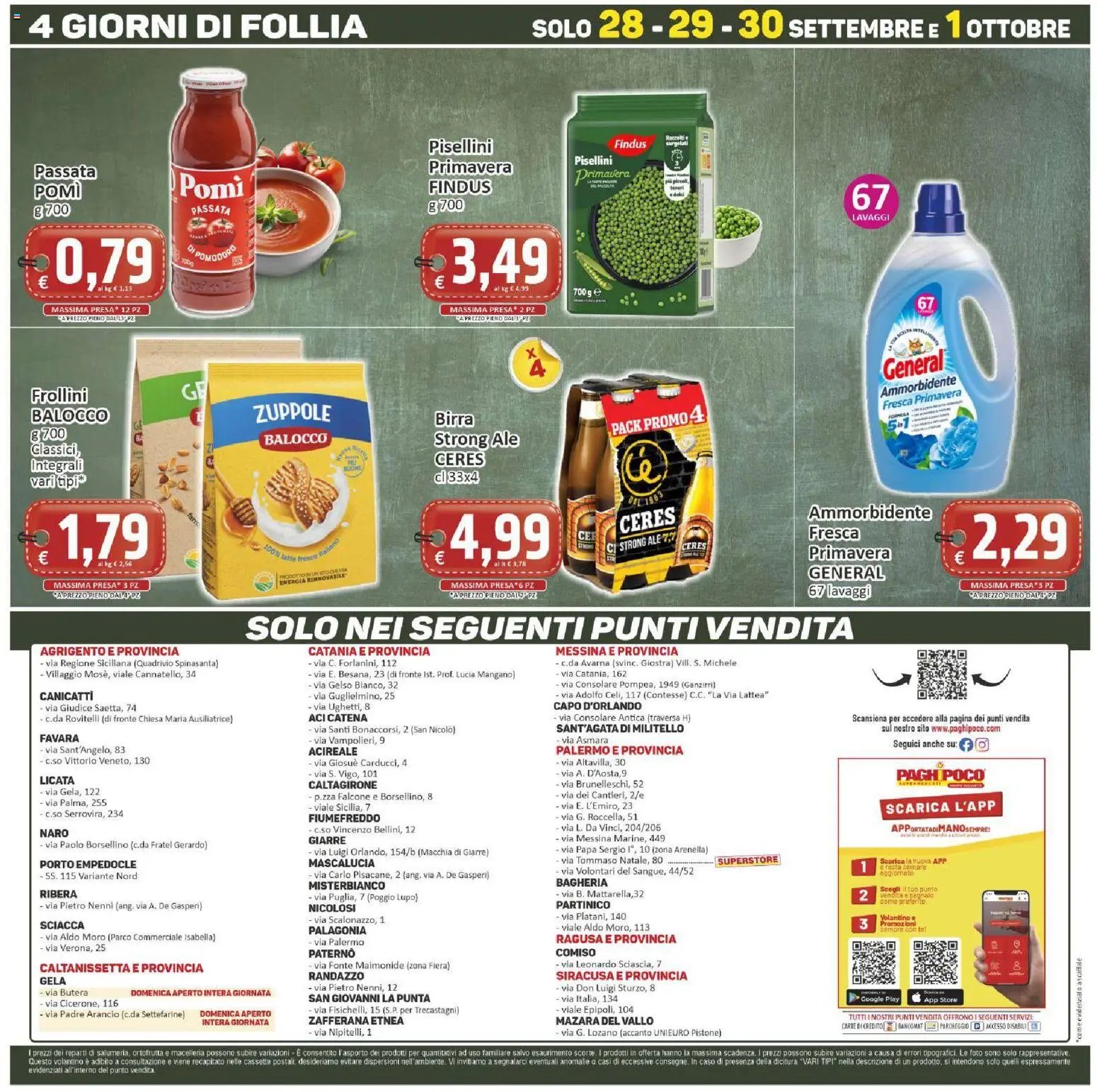 Paghi Poco volantino