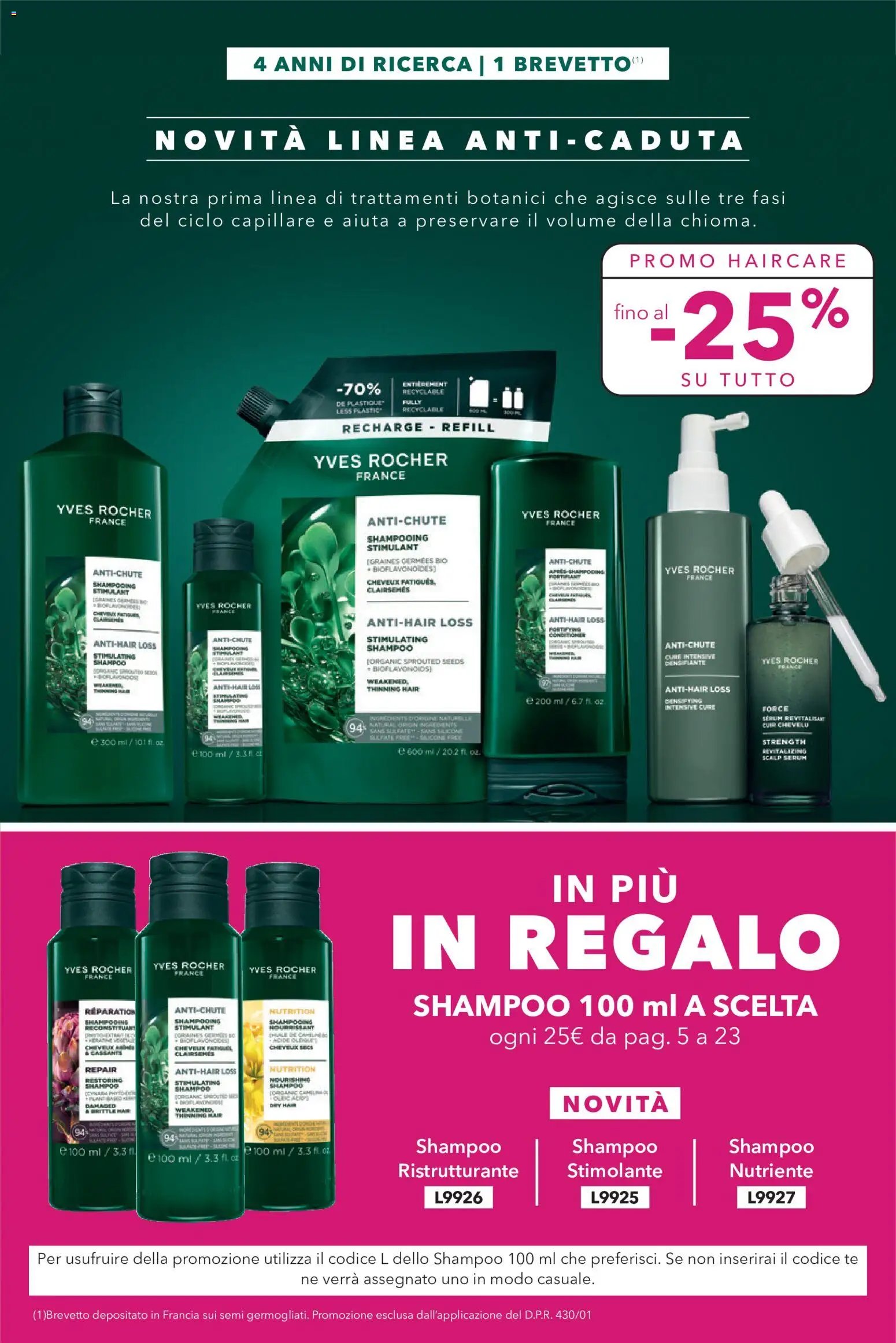Yves Rocher catalogo Tecnologia Anti-Caduta
