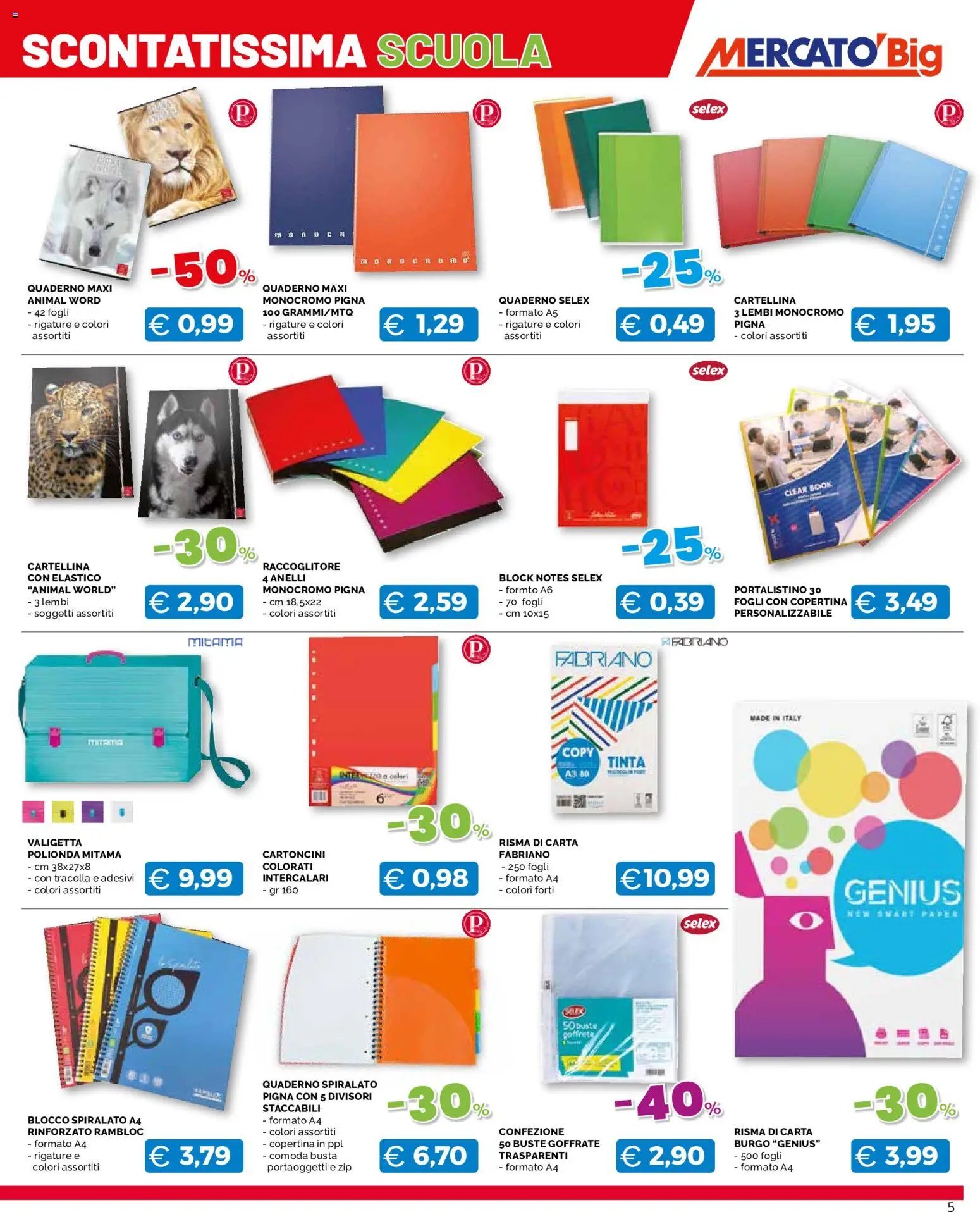 Mercatò volantino Big Scuola