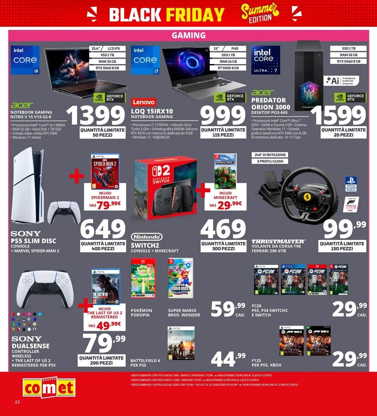 Comet - Summer Black Friday da Comet!