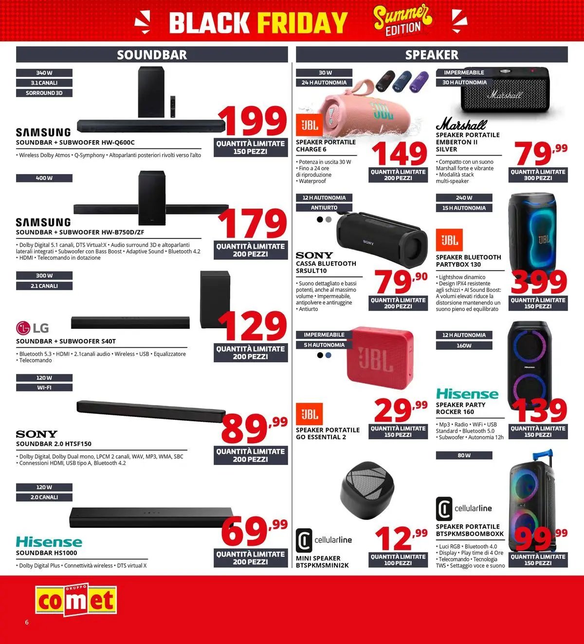 Comet - Summer Black Friday da Comet!
