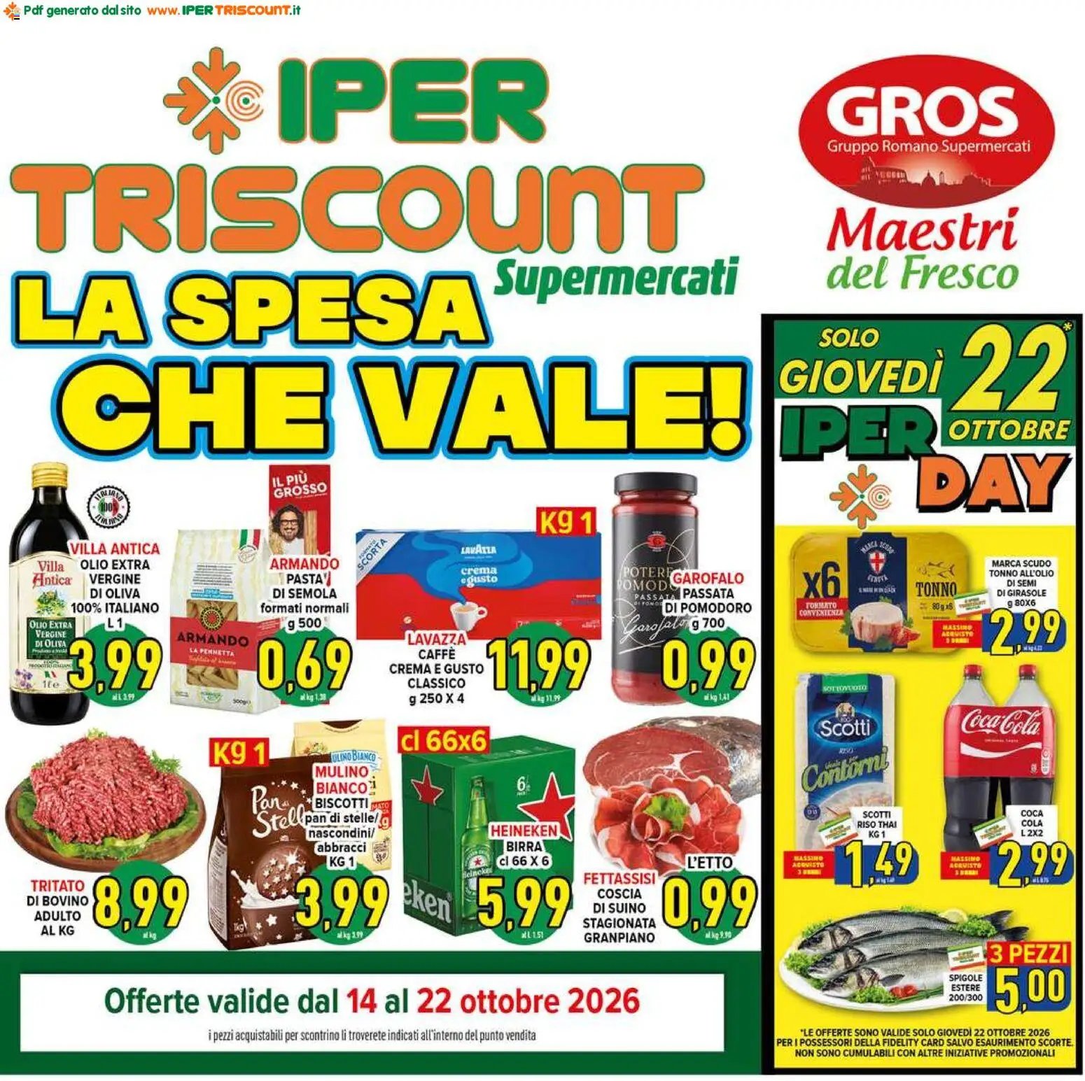 Ipertriscount volantino Ariccia