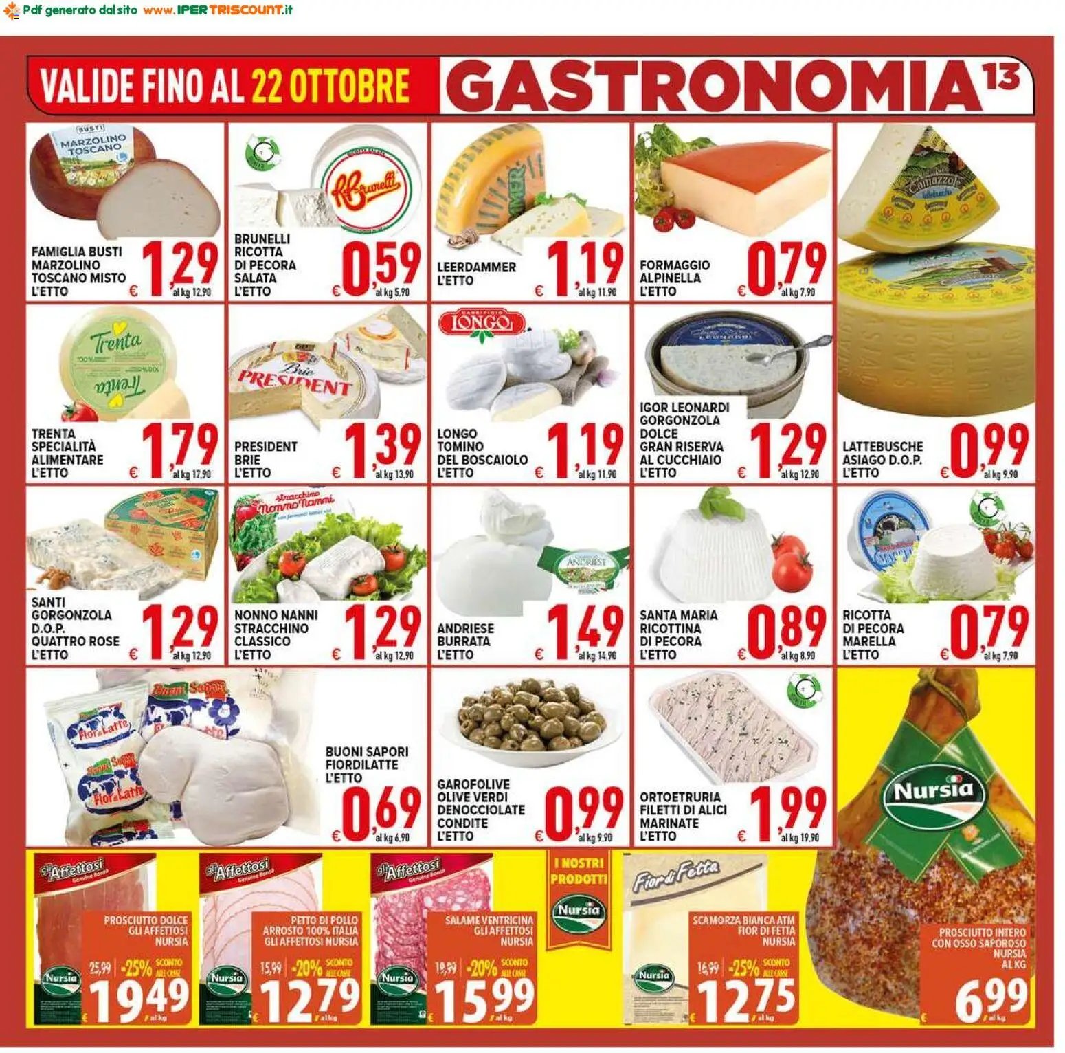 Ipertriscount volantino Ariccia