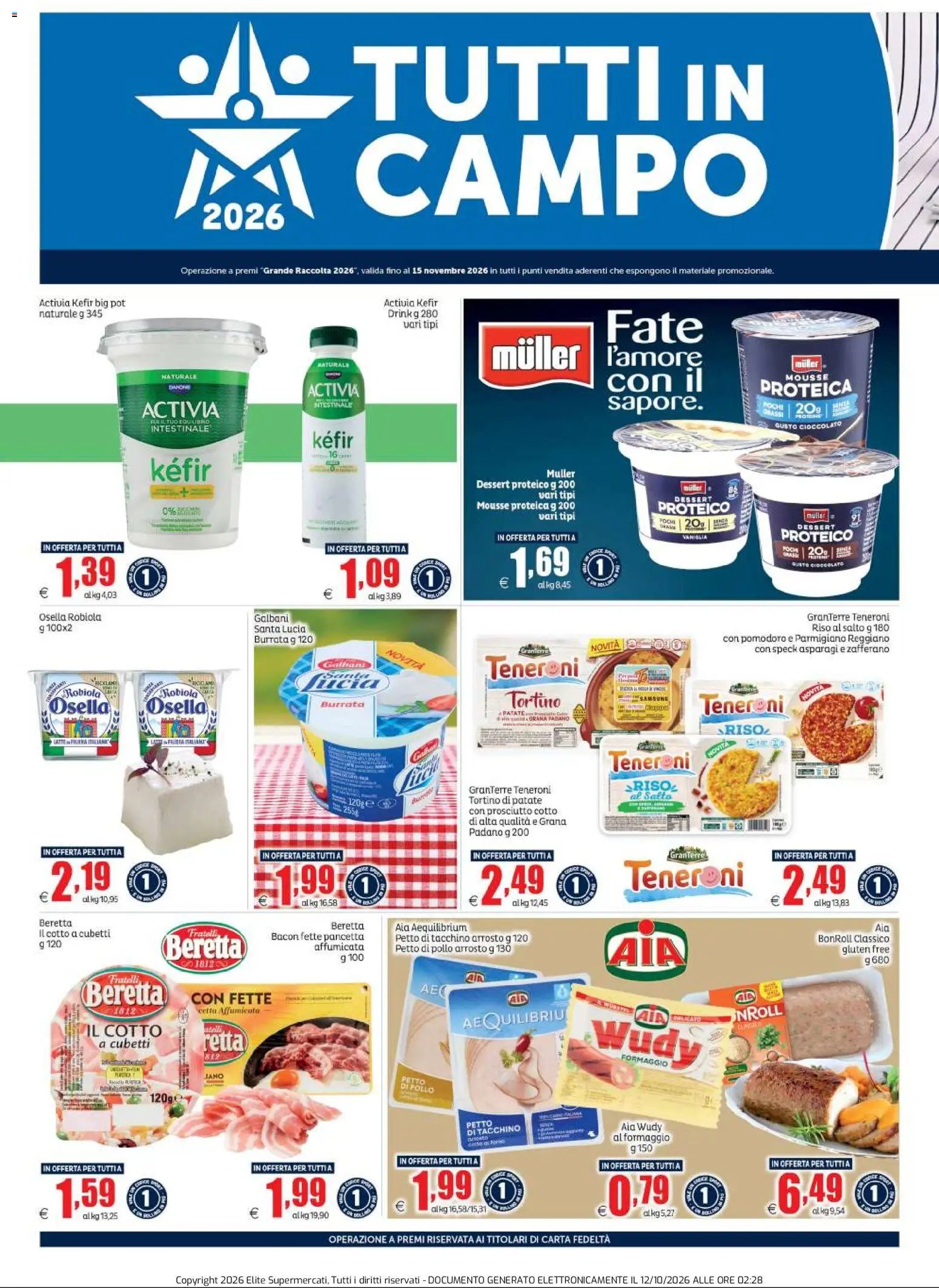 Elite Supermercati volantino Tutti in Campo 4