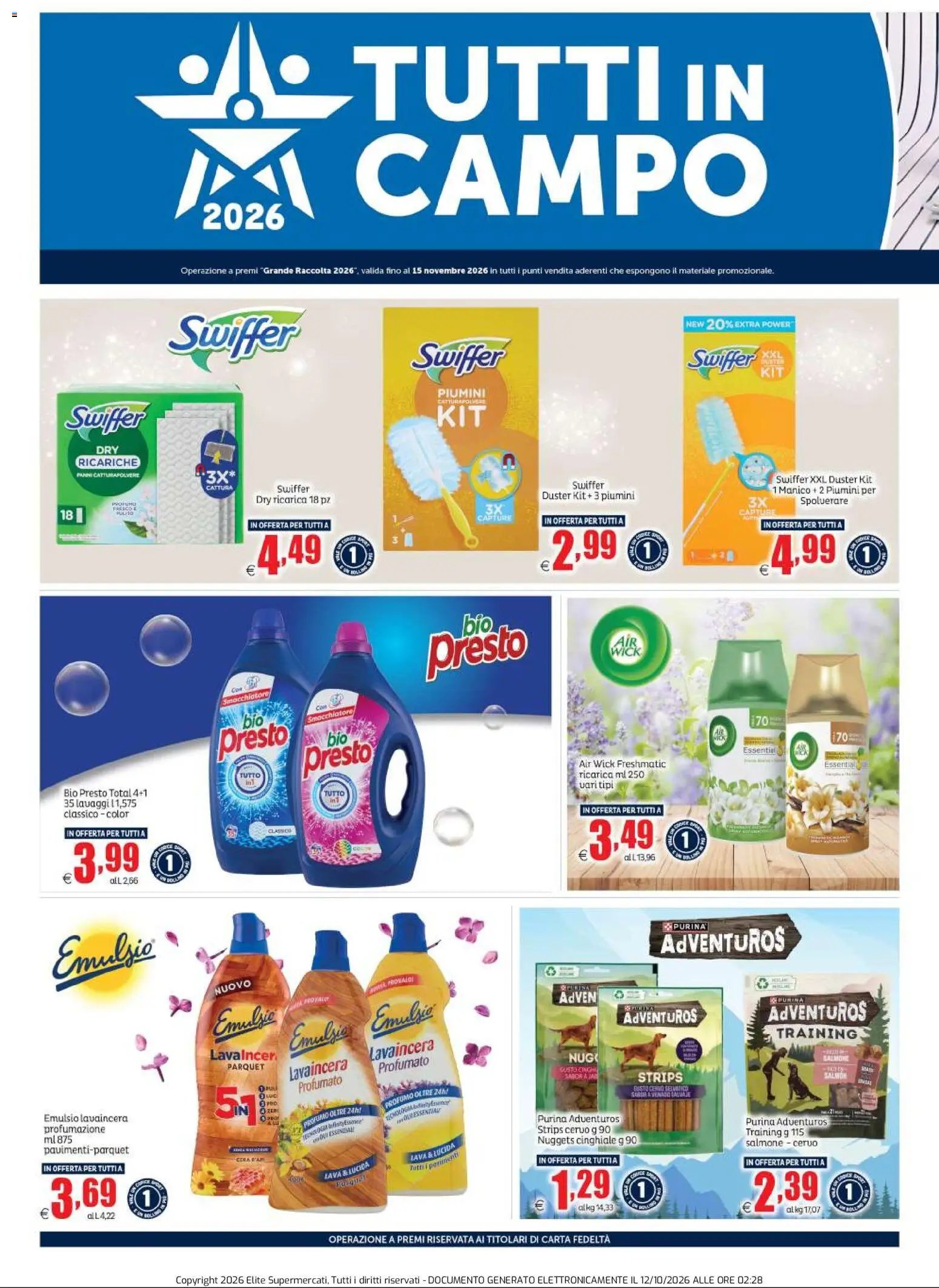 Elite Supermercati volantino Tutti in Campo 4