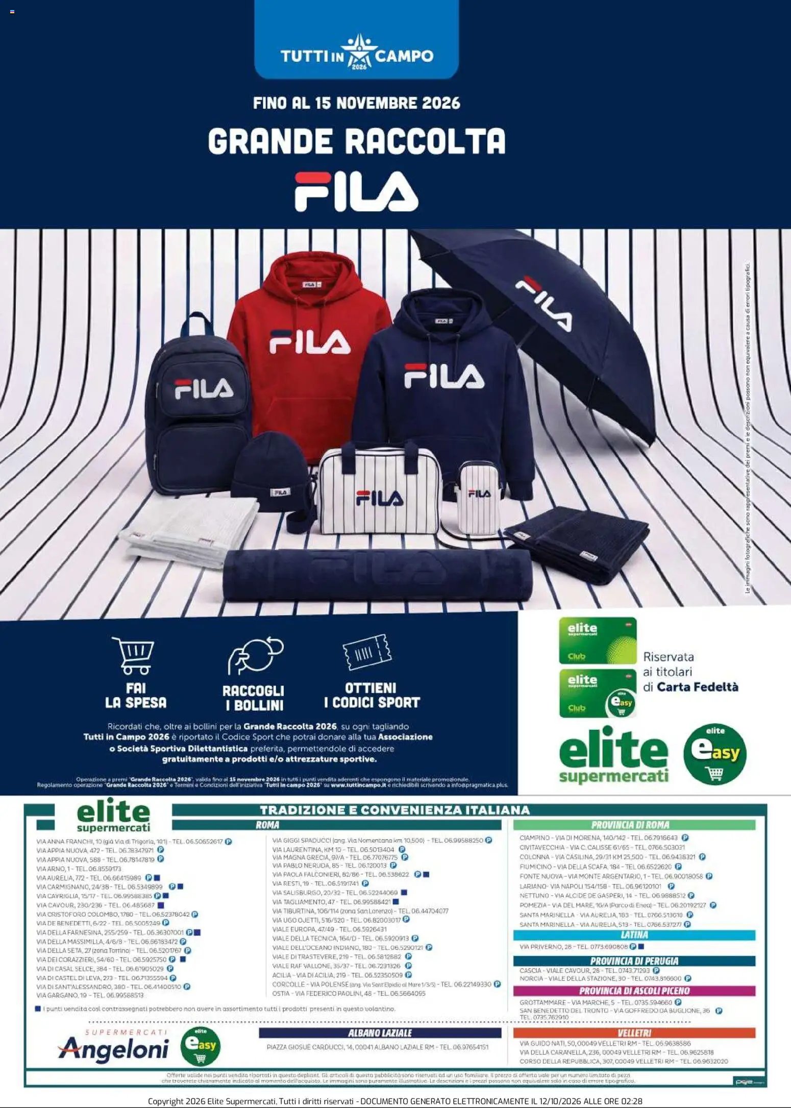 Elite Supermercati volantino Tutti in Campo 4