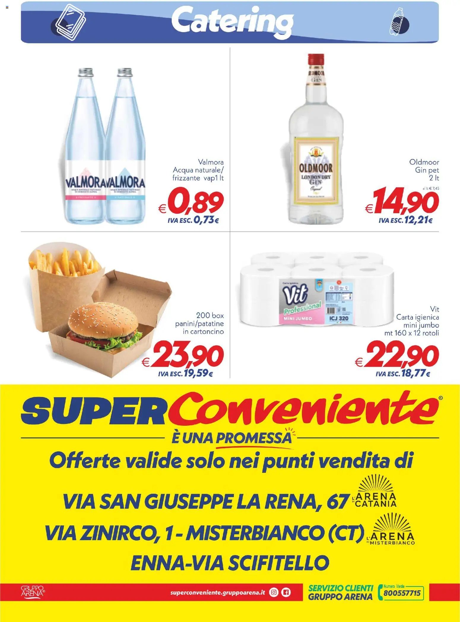 SuperConveniente volantino Catering Enna, Misterbianco