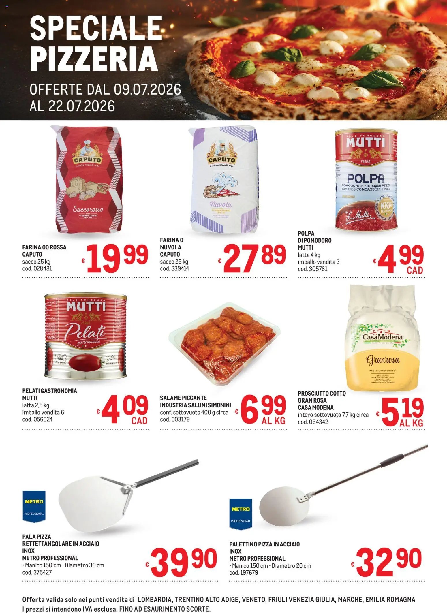 Metro volantino Pizzeria