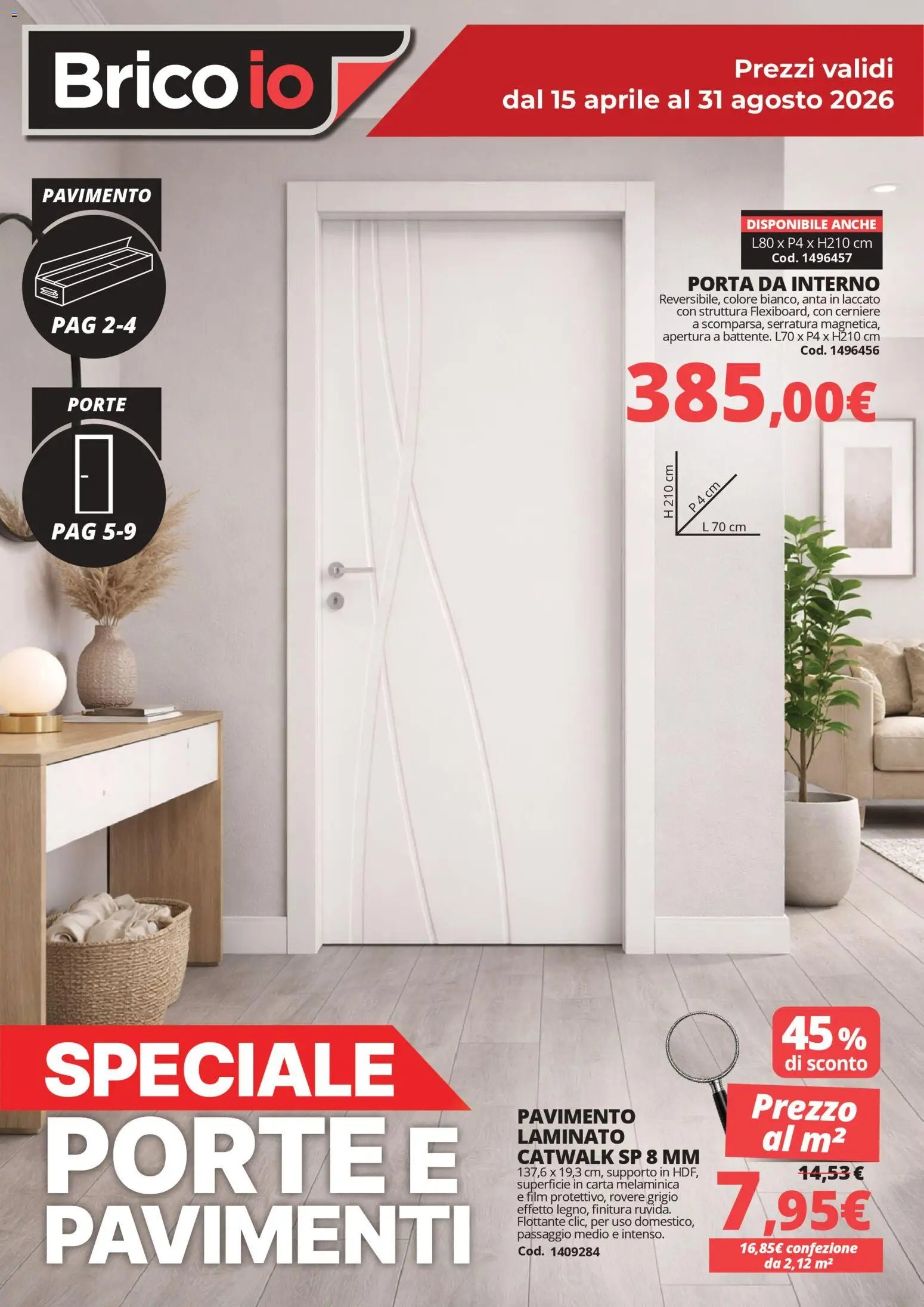 Brico io volantino Porte e Pavimenti (2026-04-15 - 2026-08-31)
