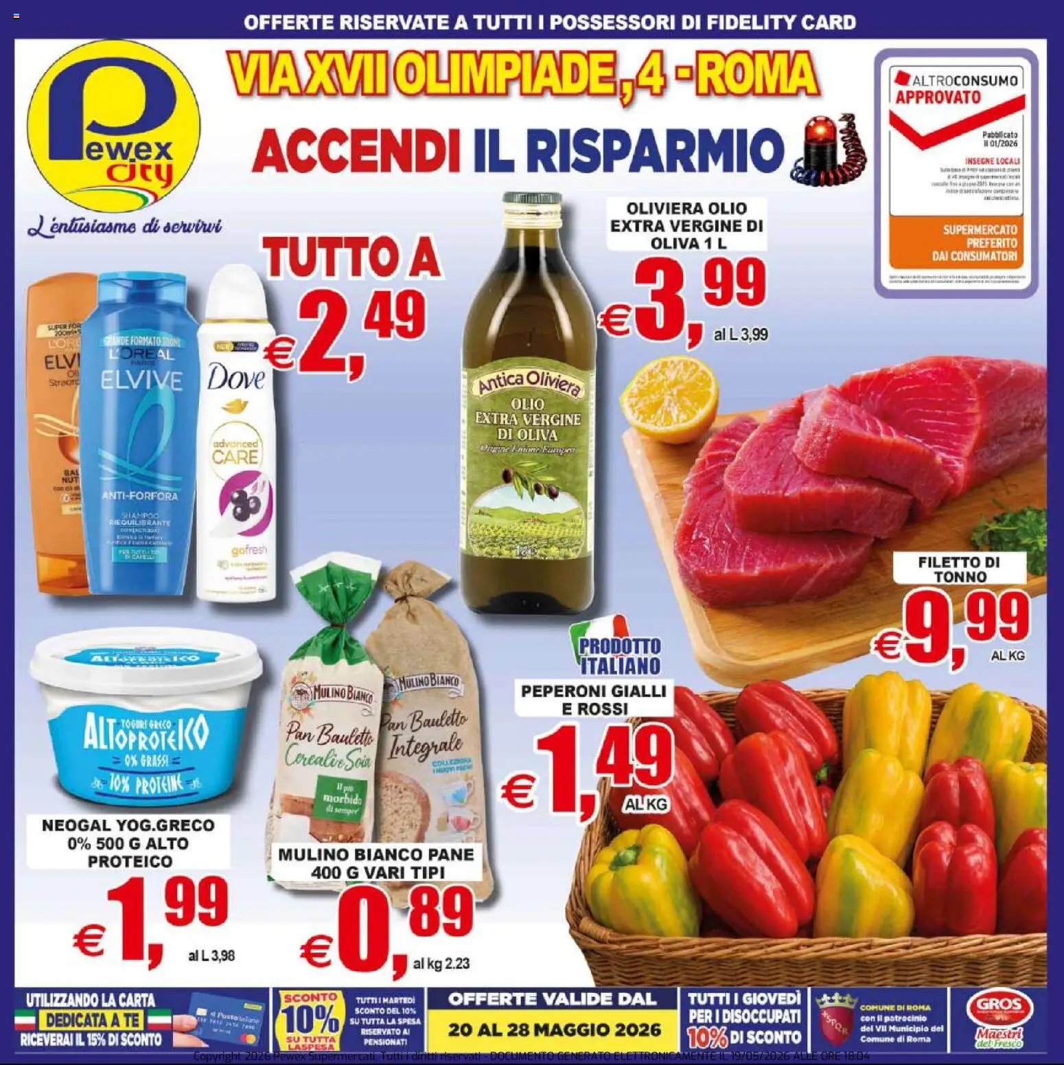 Pewex volantino Olimpiade (2026-05-20 - 2026-05-28)
